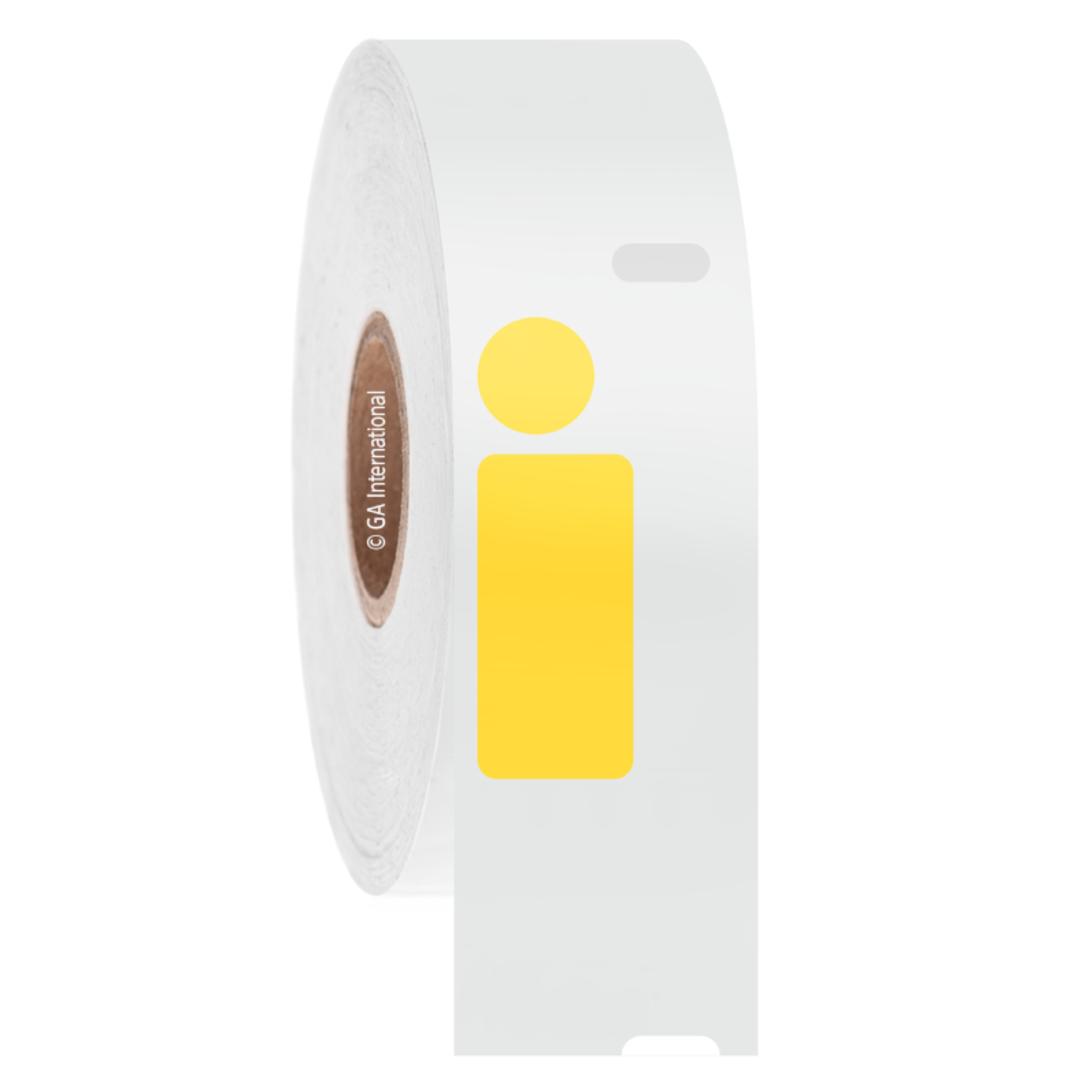 LabTAG 0.5″ x 1.04″ + 0.375" Circle DYMO Cryogenic Labels (Yellow) [Non-Perforated] EG1F-072YE