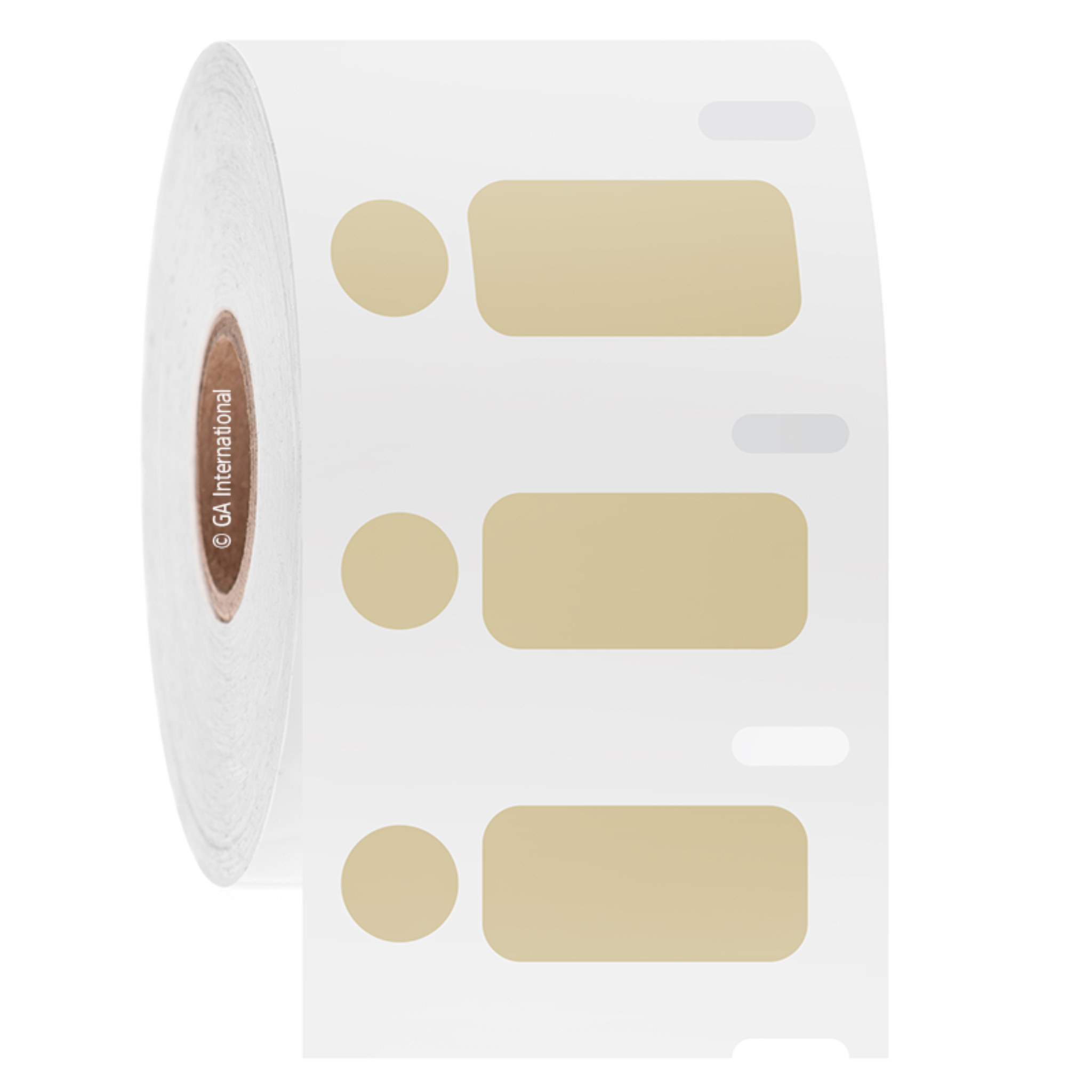 LabTAG 1.04″ x 0.5″ + 0.375″ Circle DYMO Cryogenic Labels (Beige) [Non-Perforated] EG1F-081BE