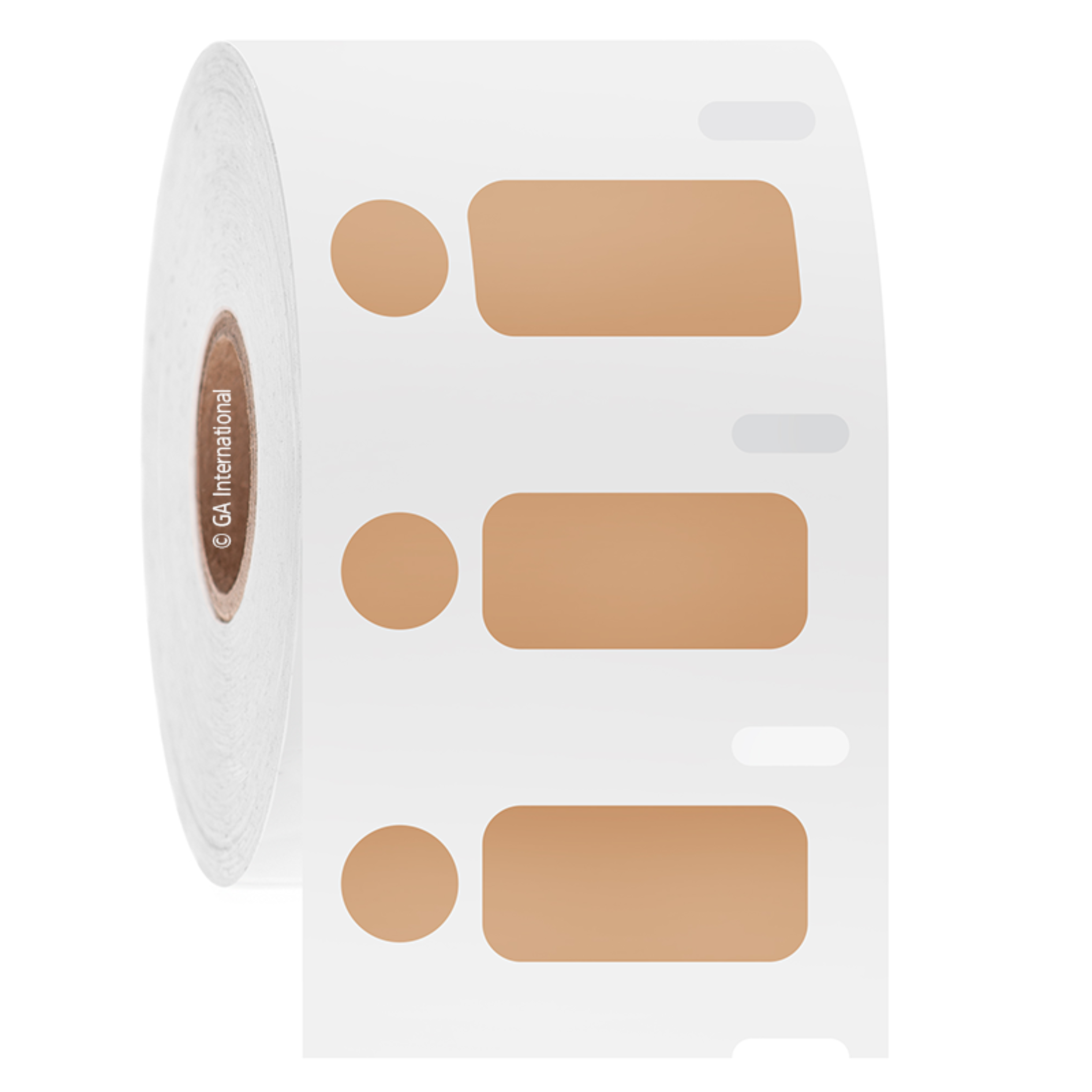 LabTAG 1.04″ x 0.5″ + 0.375″ Circle DYMO Cryogenic Labels (Brown) [Non-Perforated] EG1F-081BR