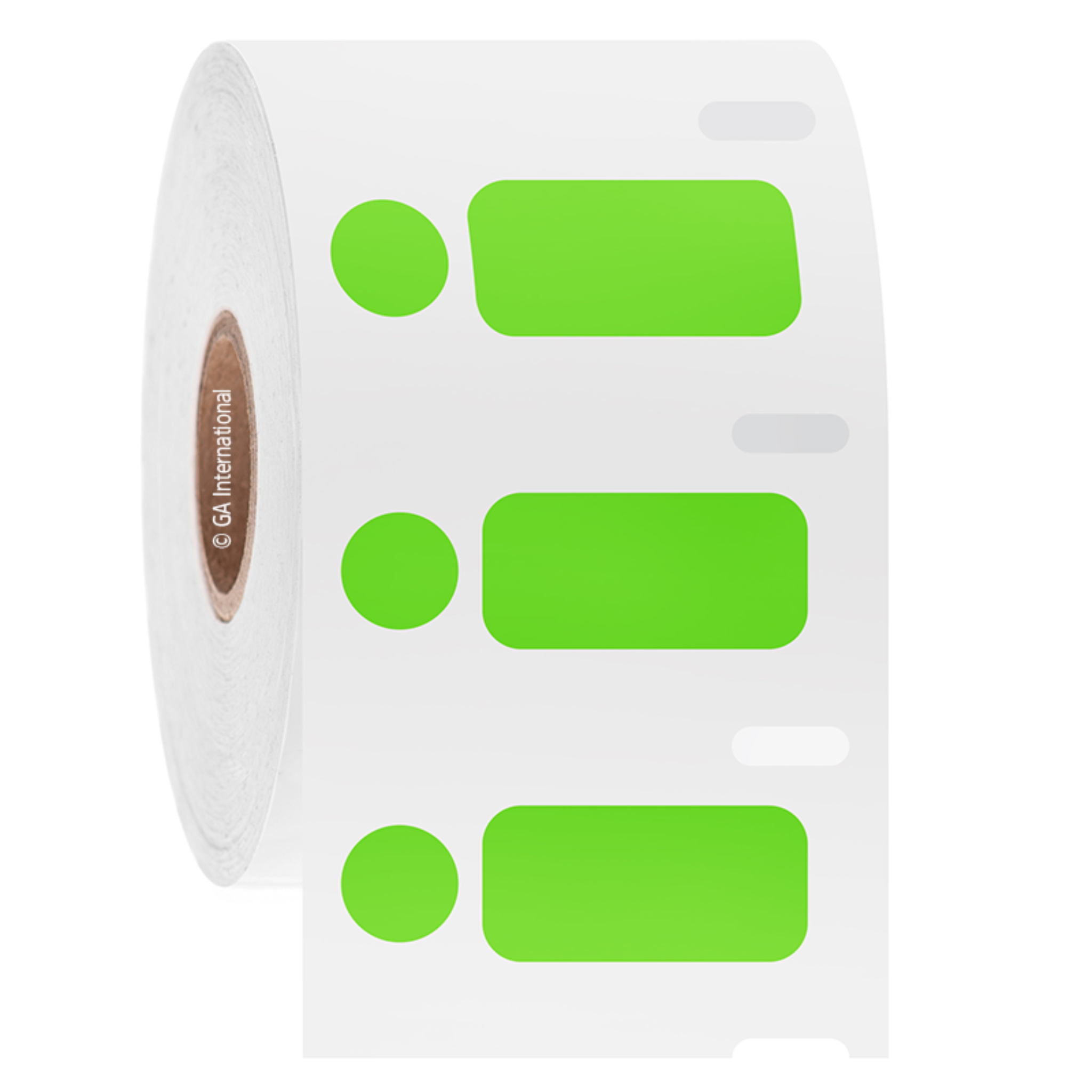 LabTAG 1.04″ x 0.5″ + 0.375″ Circle DYMO Cryogenic Labels (Green Apple) [Non-Perforated] EG1F-081GA