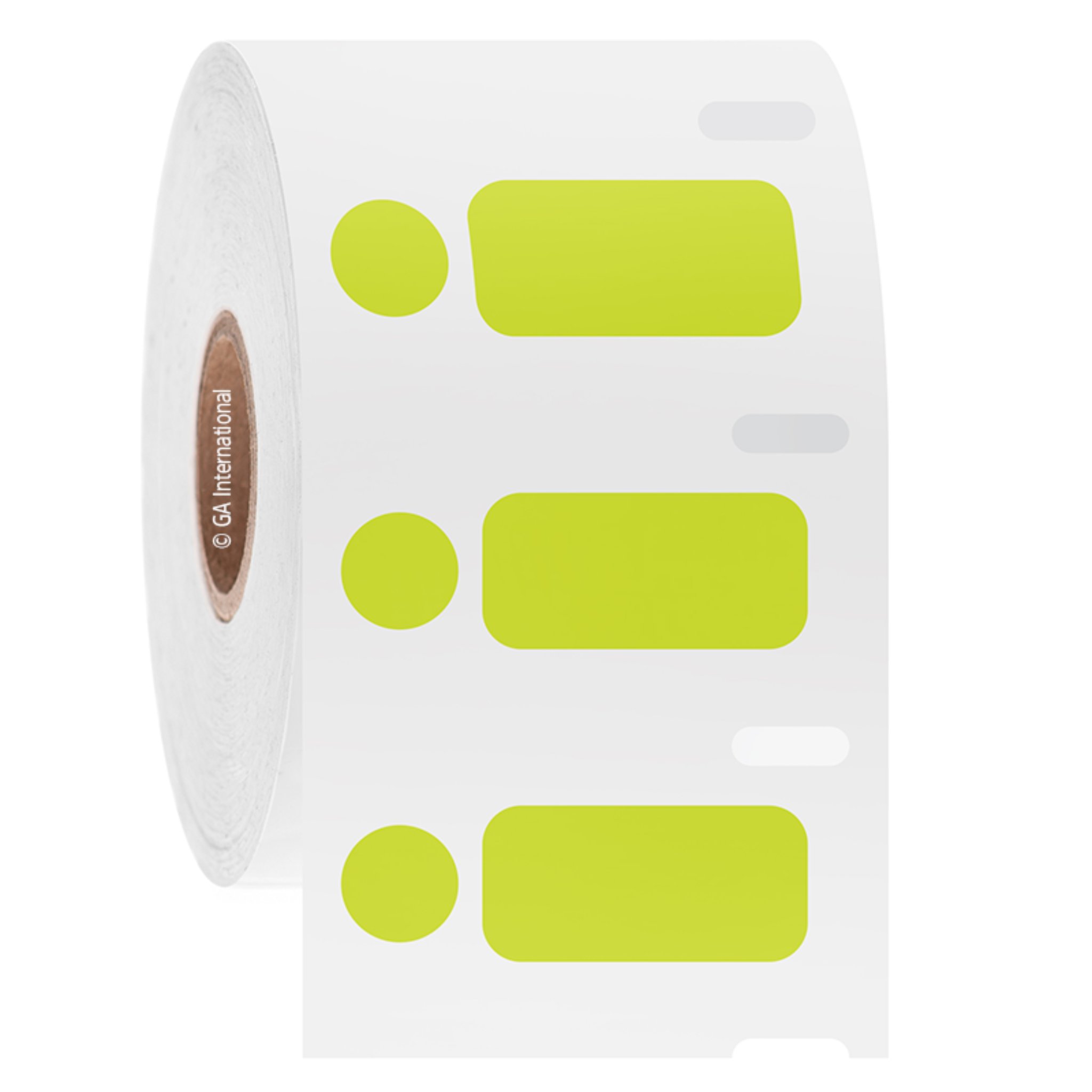 LabTAG 1.04″ x 0.5″ + 0.375″ Circle DYMO Cryogenic Labels (Lemon) [Non-Perforated] EG1F-081LE