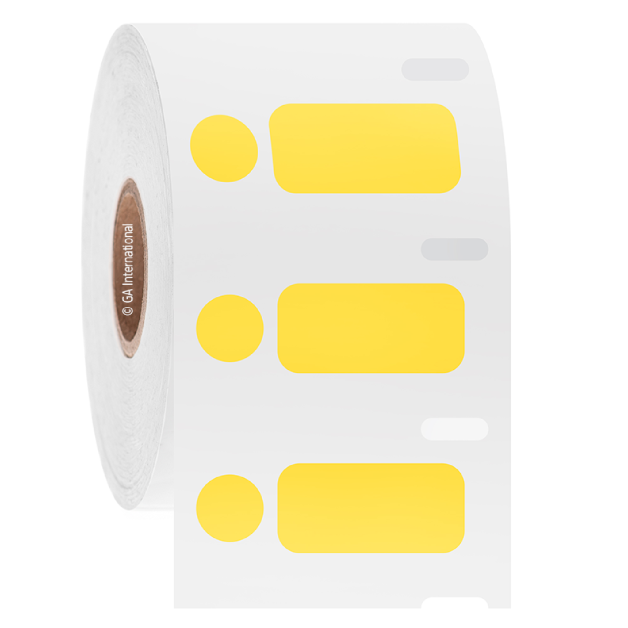 LabTAG 1.04″ x 0.5″ + 0.375″ Circle DYMO Cryogenic Labels (Yellow) [Non-Perforated] EG1F-081YE