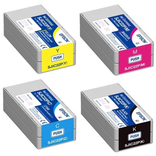 Epson TM-C3500 Mix and Match Ink Cartridge 4-Pack C3500-INK-4PK