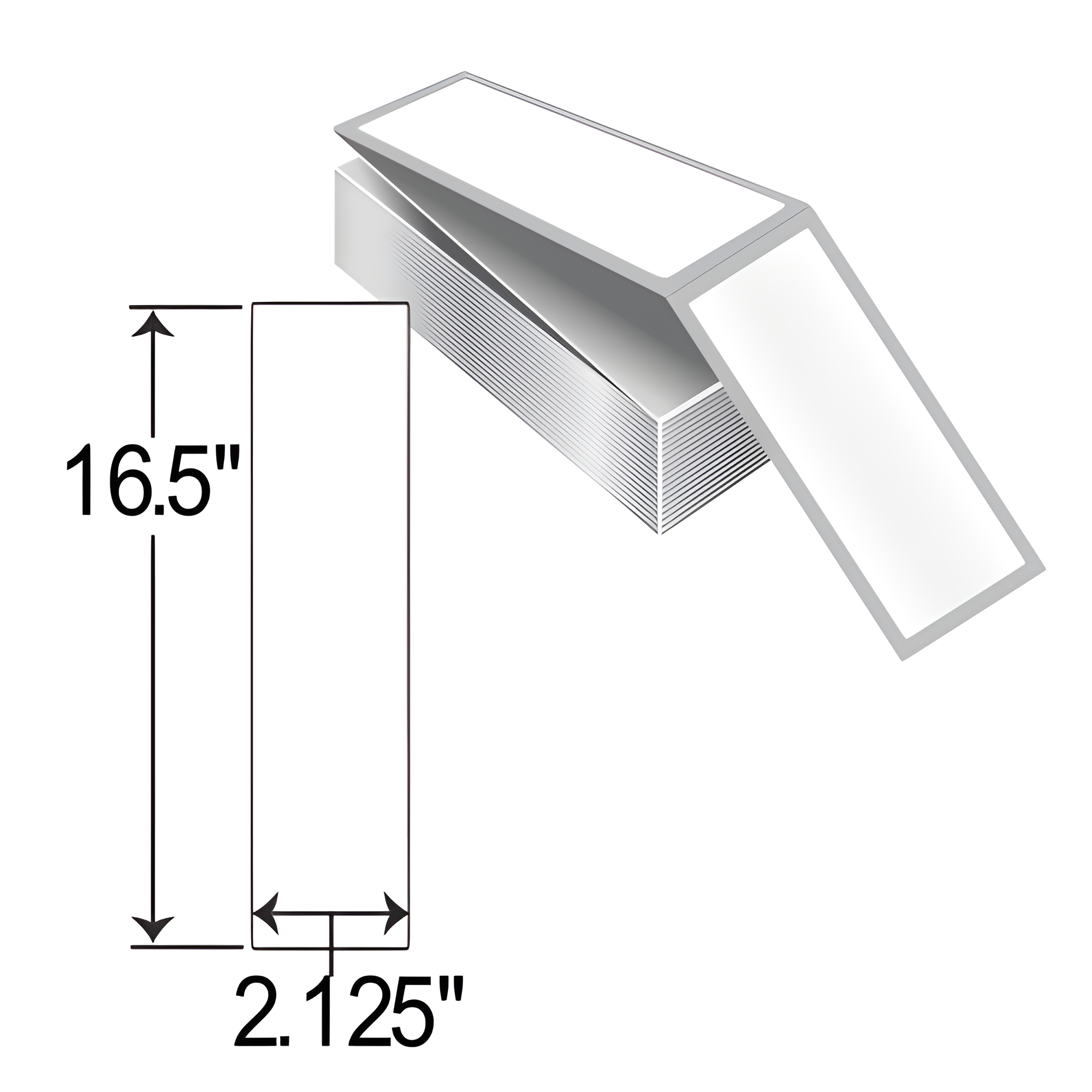 BarcodeFactory 2.125x16. Inkjet Label [Fanfold, Perforated] IJM-2125-165-2000