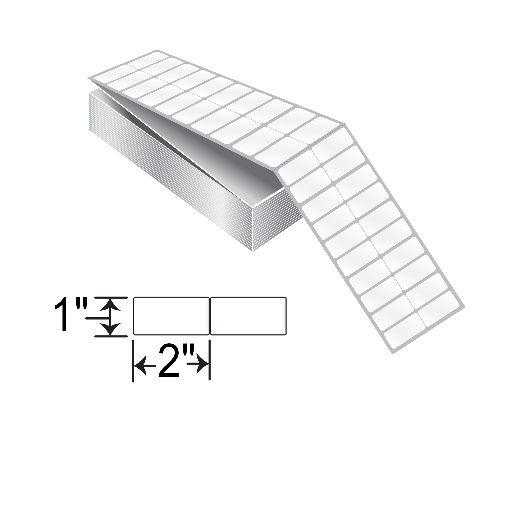 Barcodefactory 2x1  TT Label [Fanfold, 2up, Perforated] L-TT-20102F