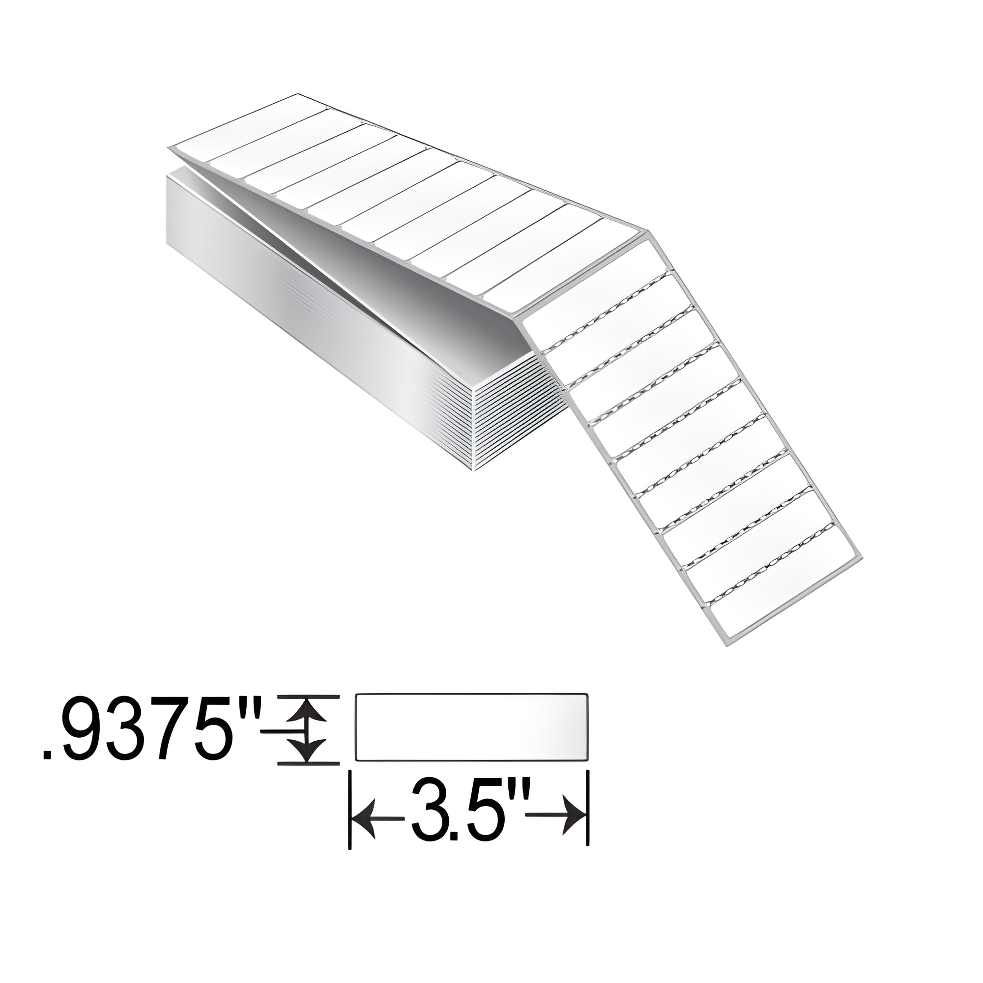 BCF 3.5 x .9375 Fanfold EDP Label AL35015-1HP