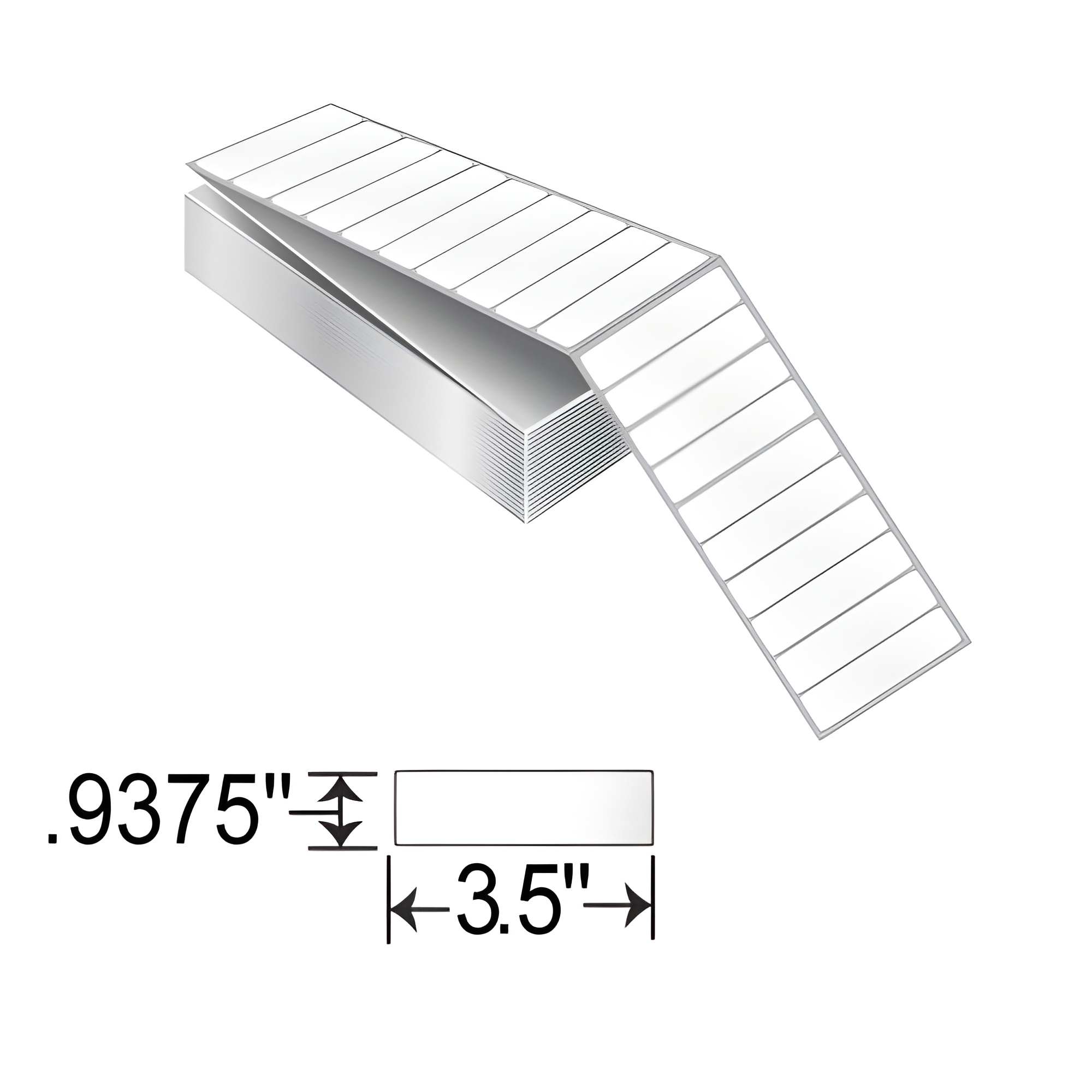 BCF 3.5 x .9375 Fanfold EDP Label AL35015-1