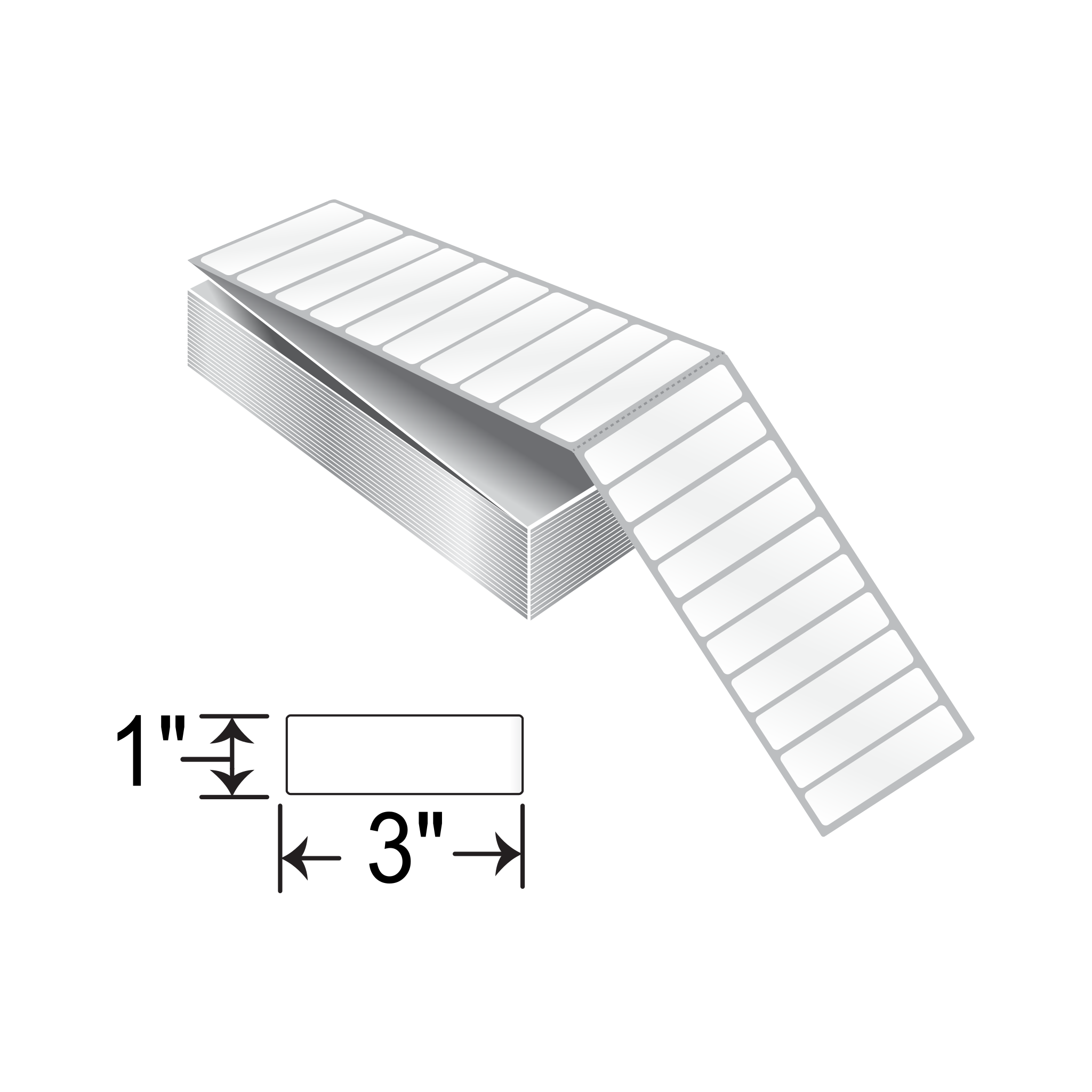 Barcodefactory 3x1  TT Label [Fanfold, Perforated] L-TT-30101F