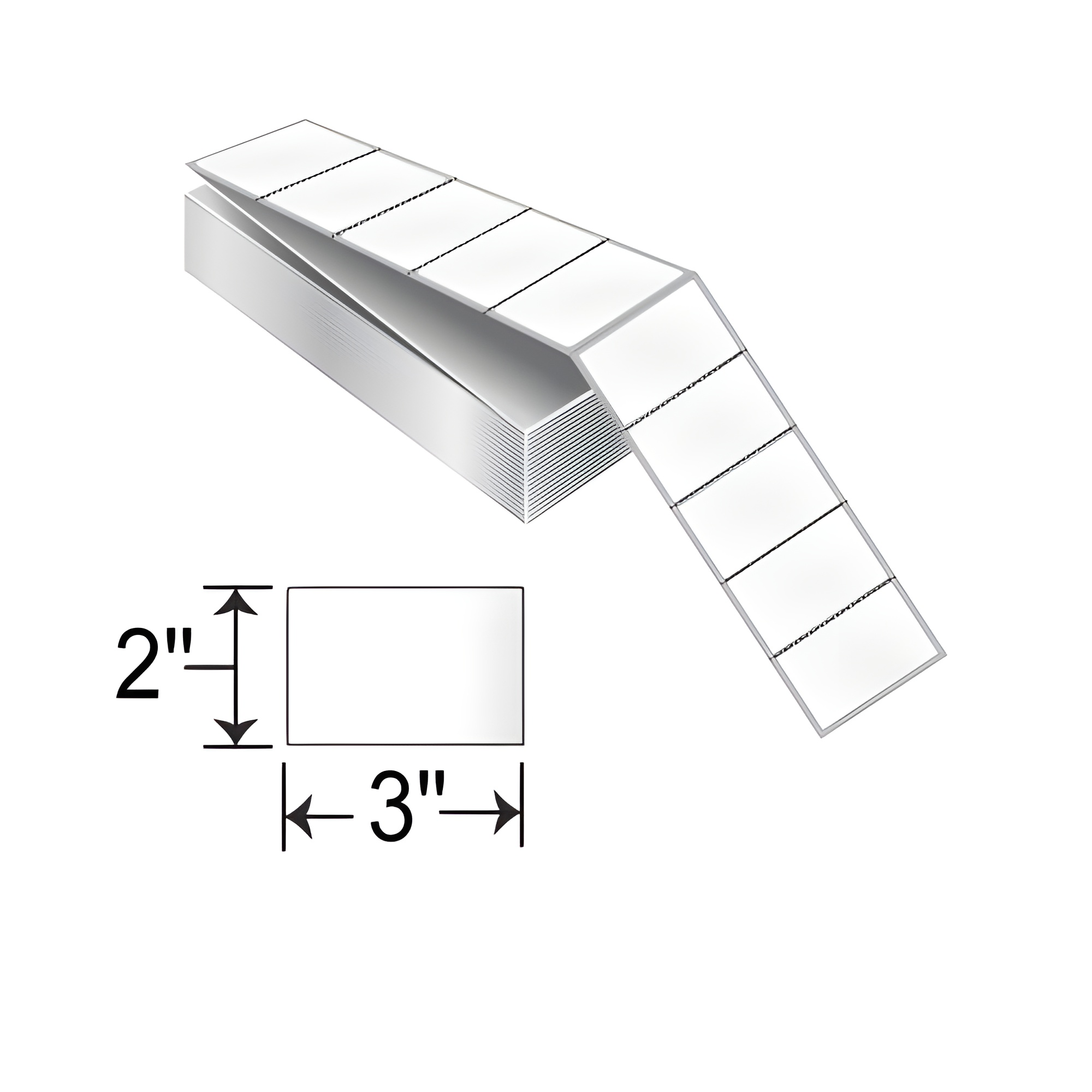 Barcodefactory 3x2  TT Label [Fanfold, Perforated] 670487