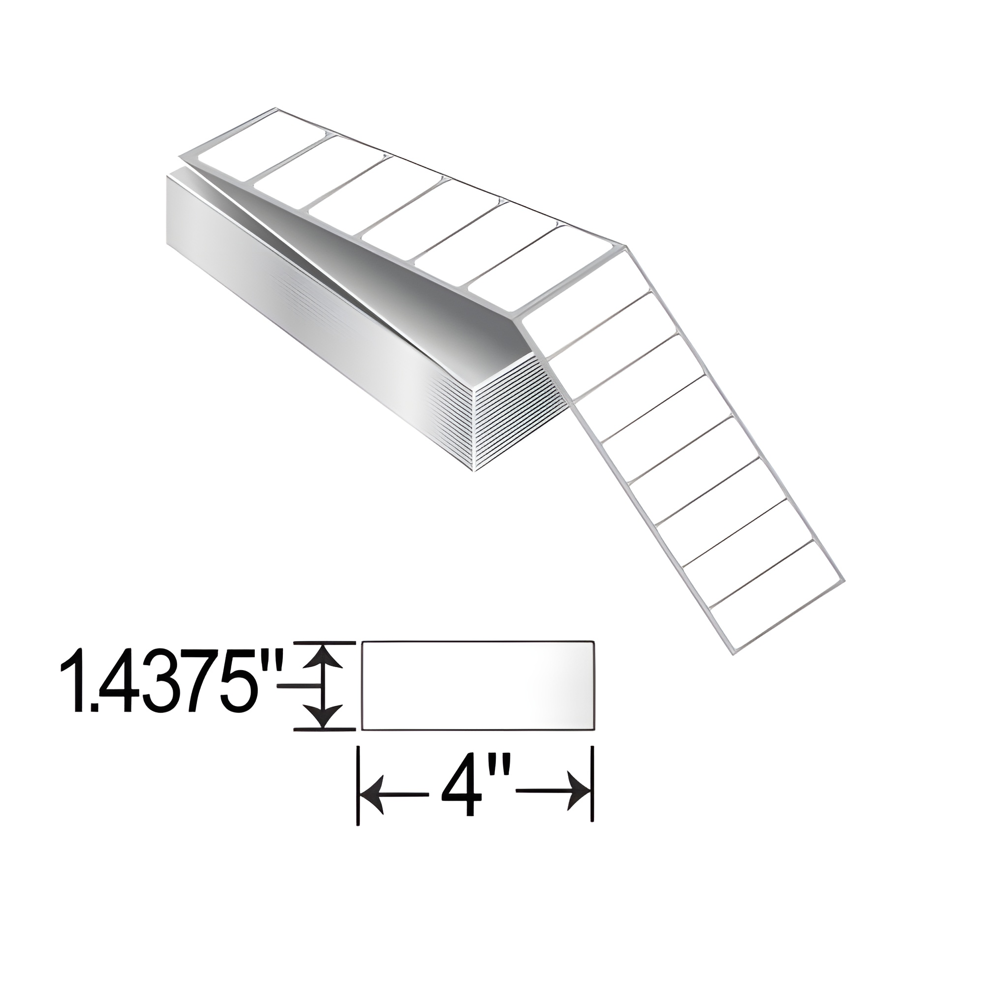 BCF 4 x 1.4375 Fanfold EDP Label AL40023-1R