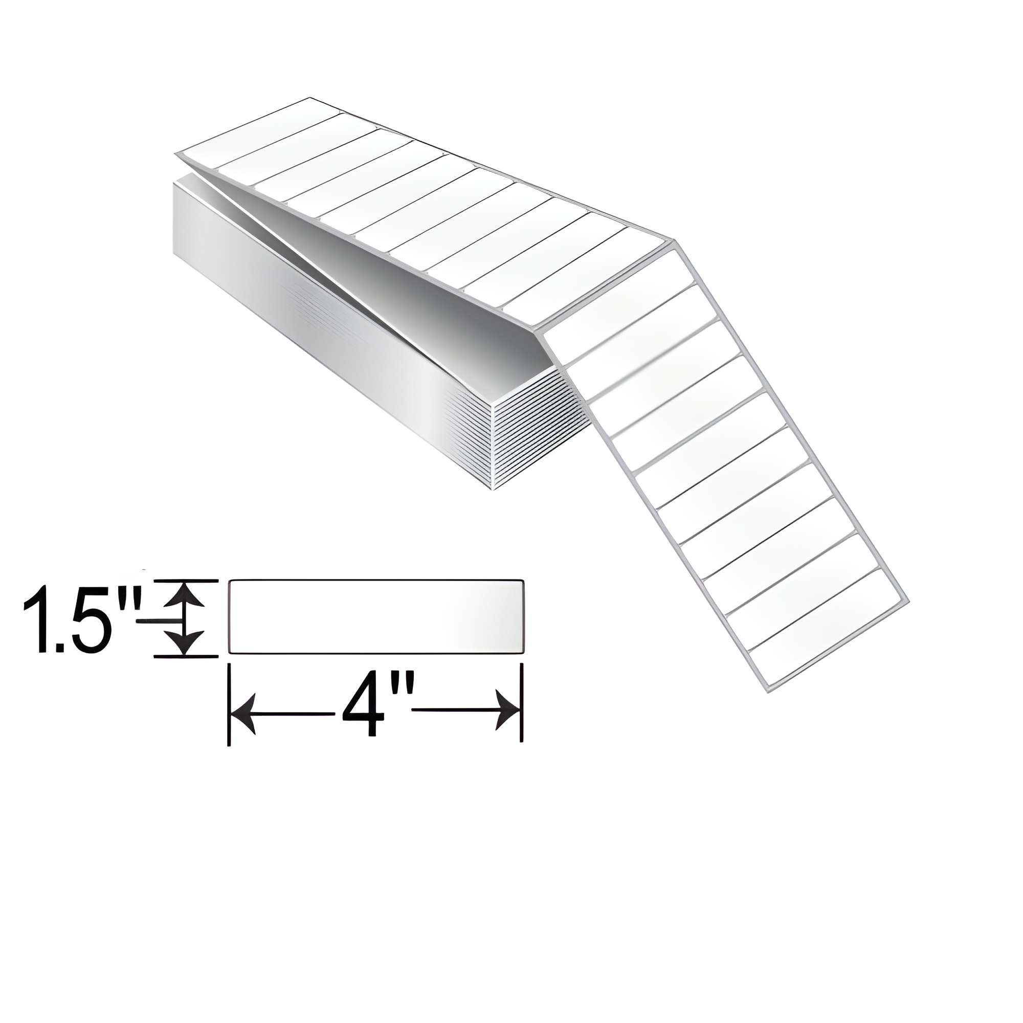 Barcodefactory 4x1.5  TT Label [Fanfold, Perforated] RT-4-15-3600-FF