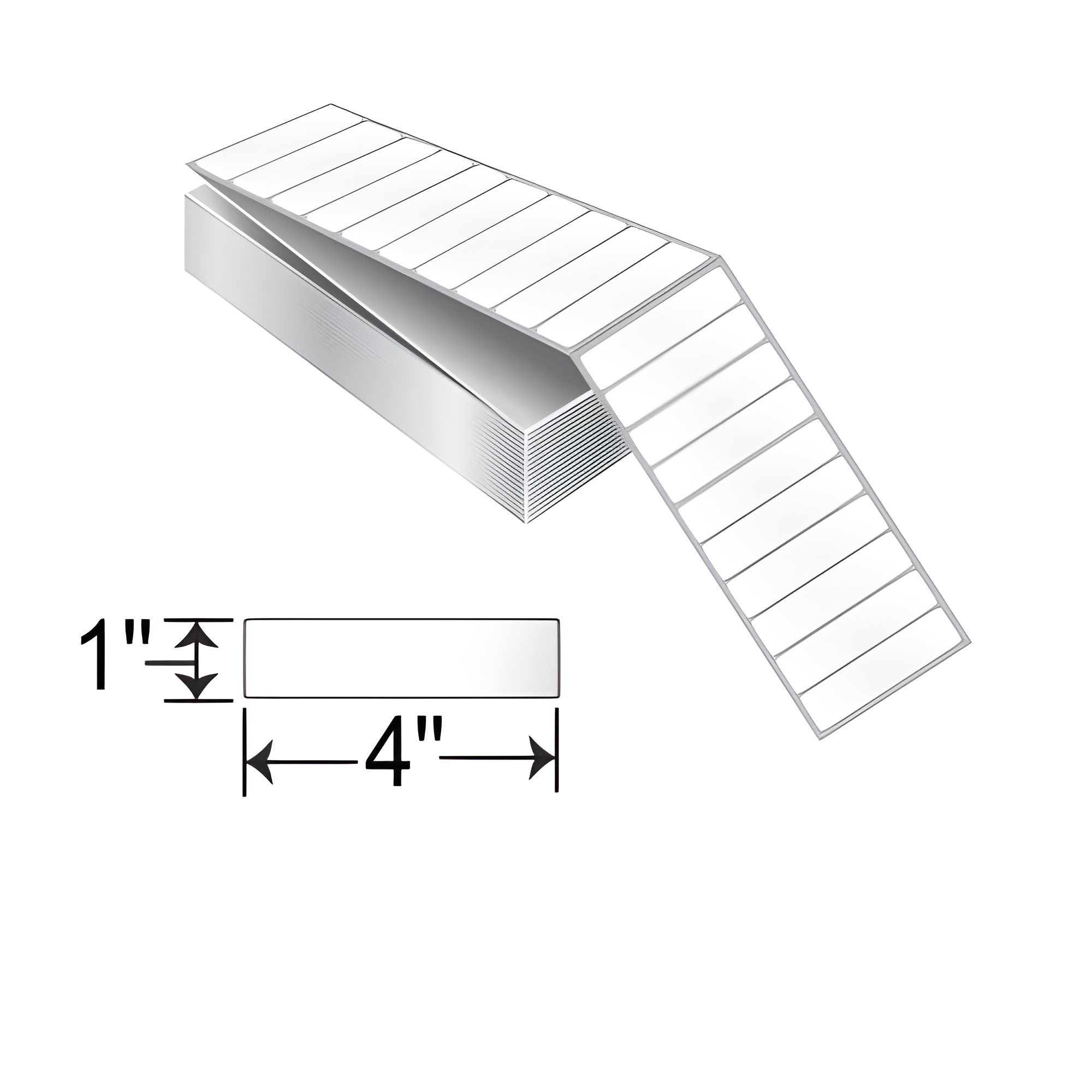 Barcodefactory 4x1  TT Label [Fanfold, Perforated] THF41-1
