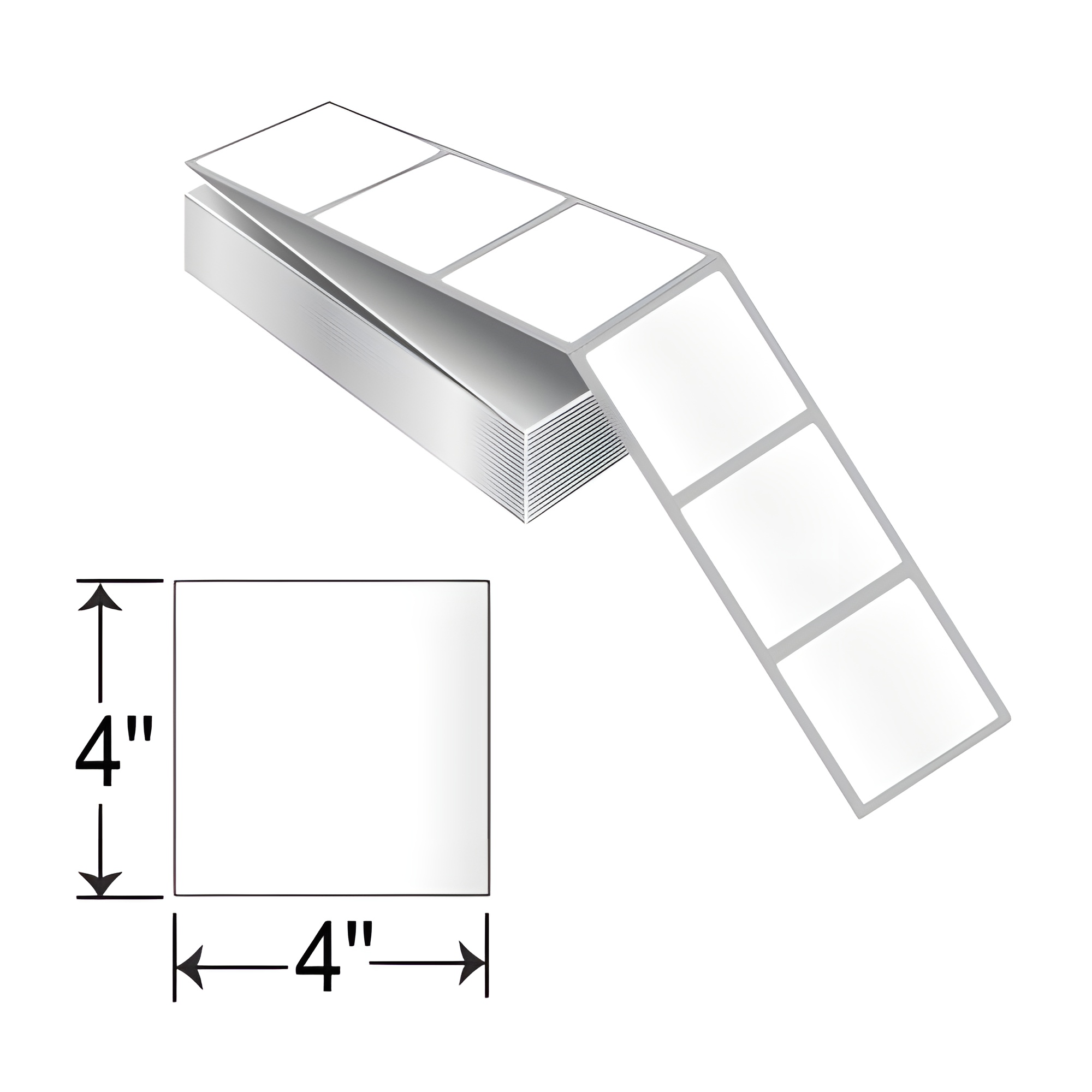Barcodefactory 4x4  TT Label [Fanfold, Perforated] THF44-1