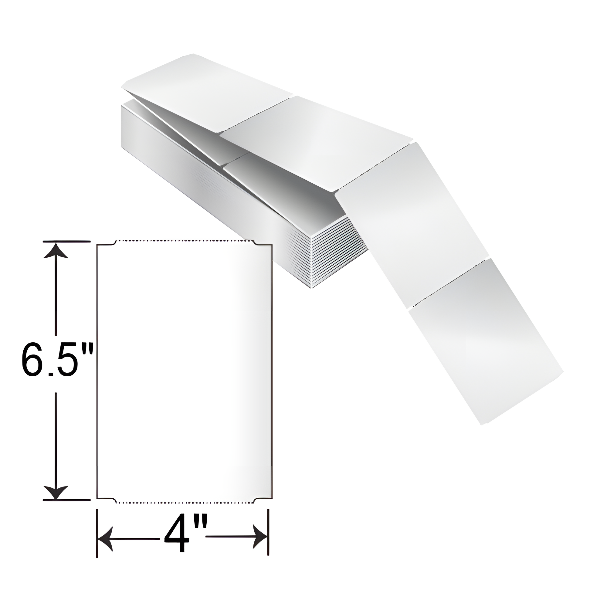 Honeywell 4 x 6.5 Thermal Transfer Fanfold Tag E10157