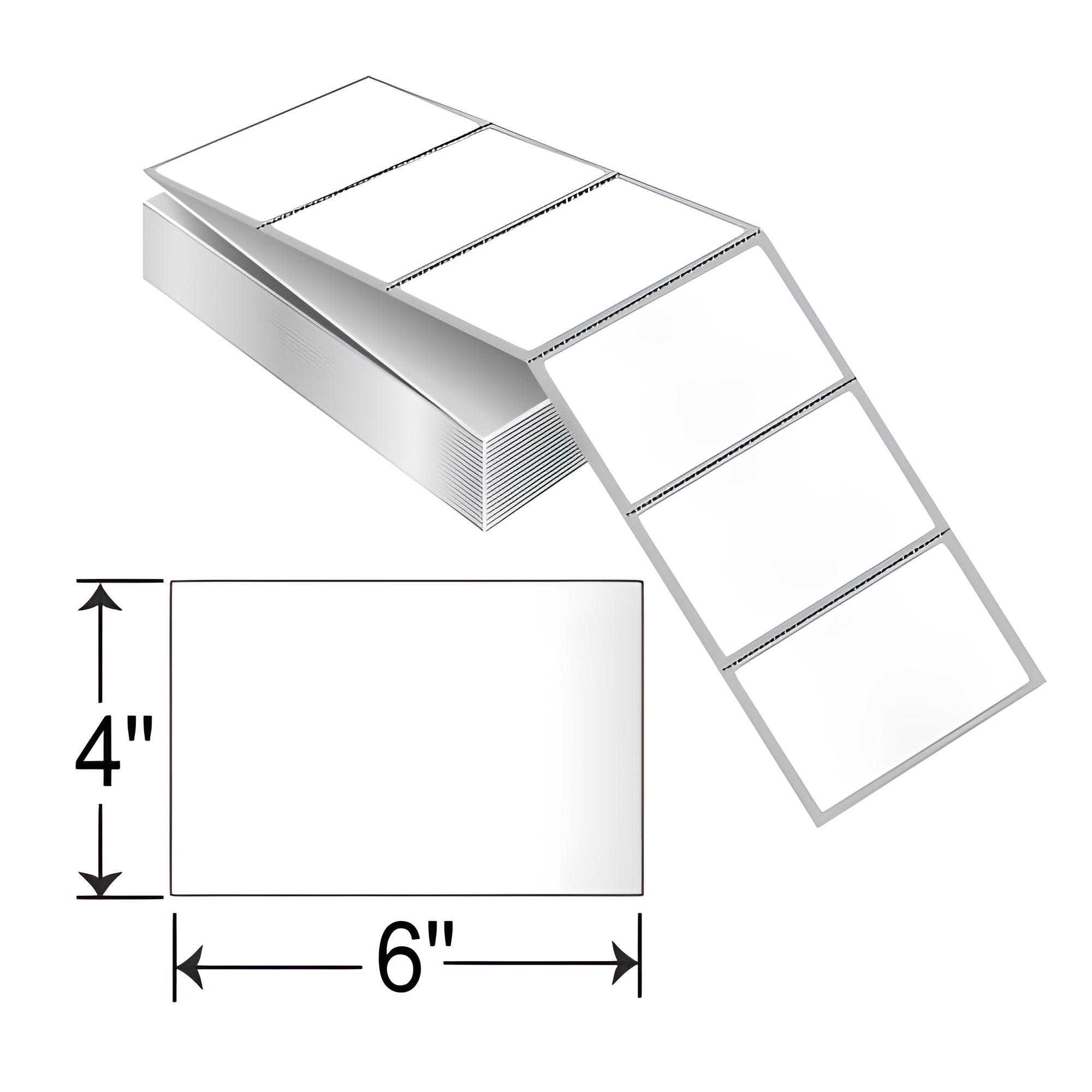 Barcodefactory 6x4  TT Label [Fanfold, Perforated] T0P600400F1F00A