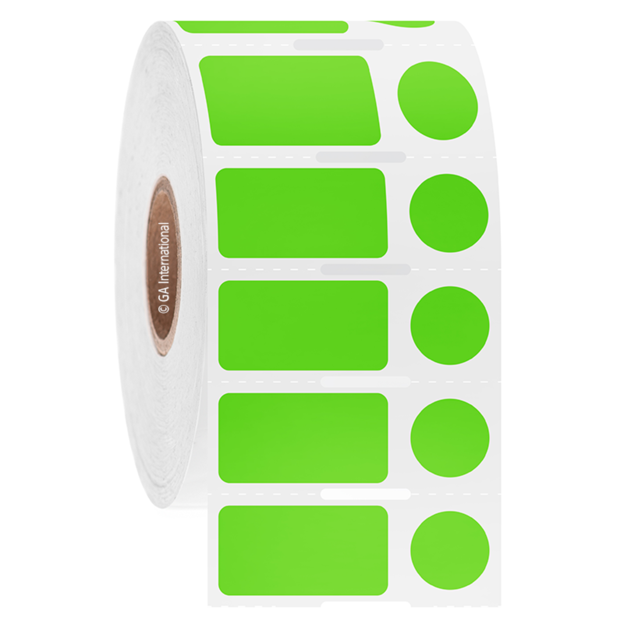 LabTAG .94" x 0.5" + 0.437" Circle Deep-Freeze TT Labels (Green Apple) FJT-52NOTC1-2GA