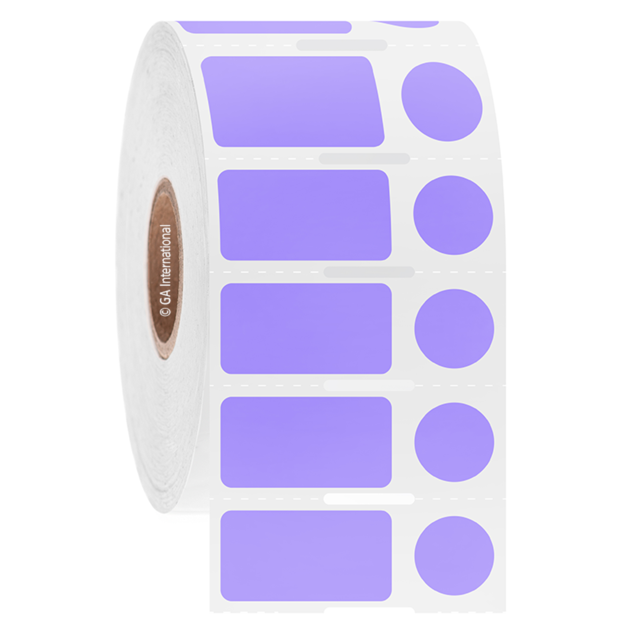 LabTAG .94" x 0.5" + 0.437" Circle Deep-Freeze TT Labels (Lavender) FJT-52NOTC1-2LA
