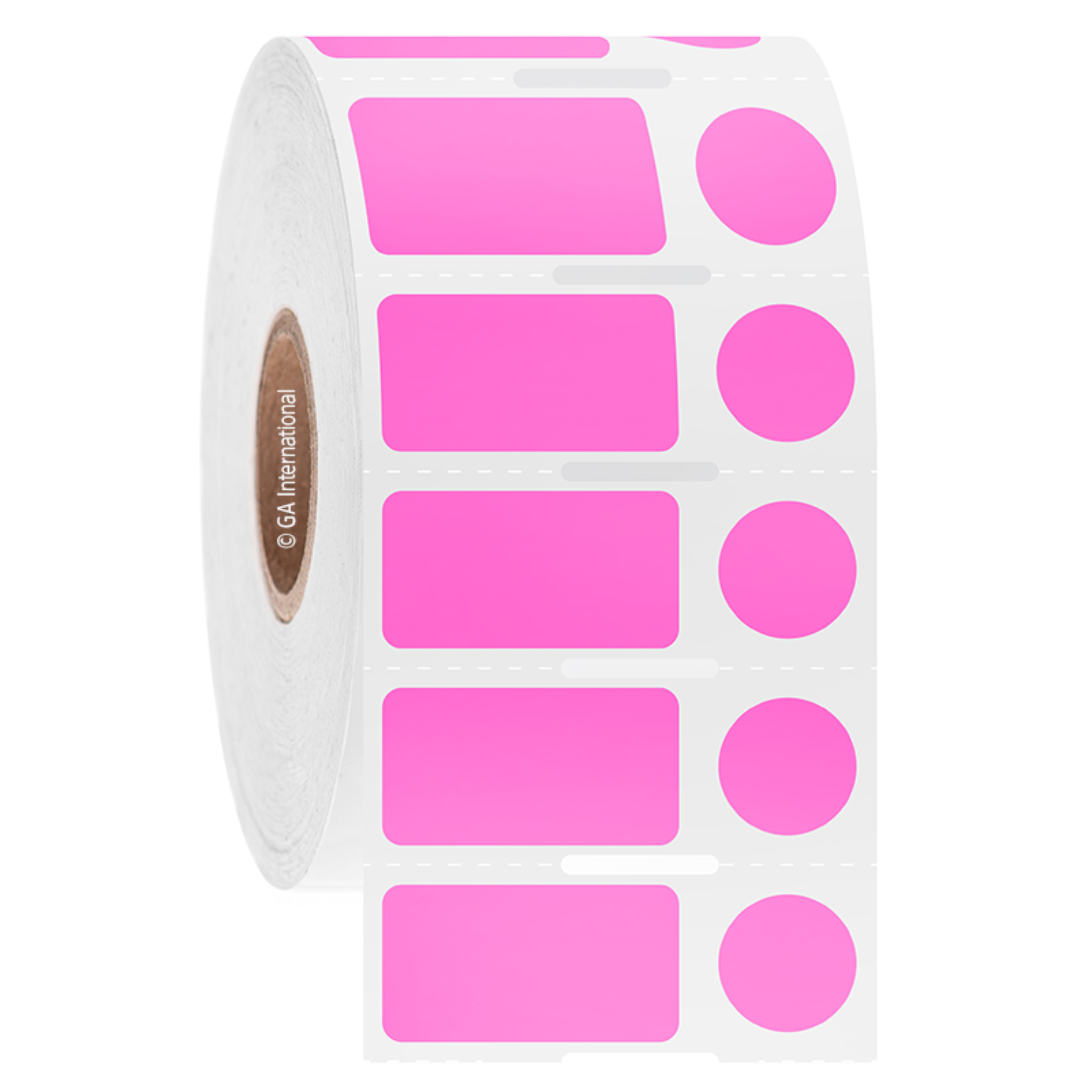 LabTAG .94" x 0.5" + 0.437" Circle Deep-Freeze TT Labels (Pink) FJT-52NOTC1-2PI