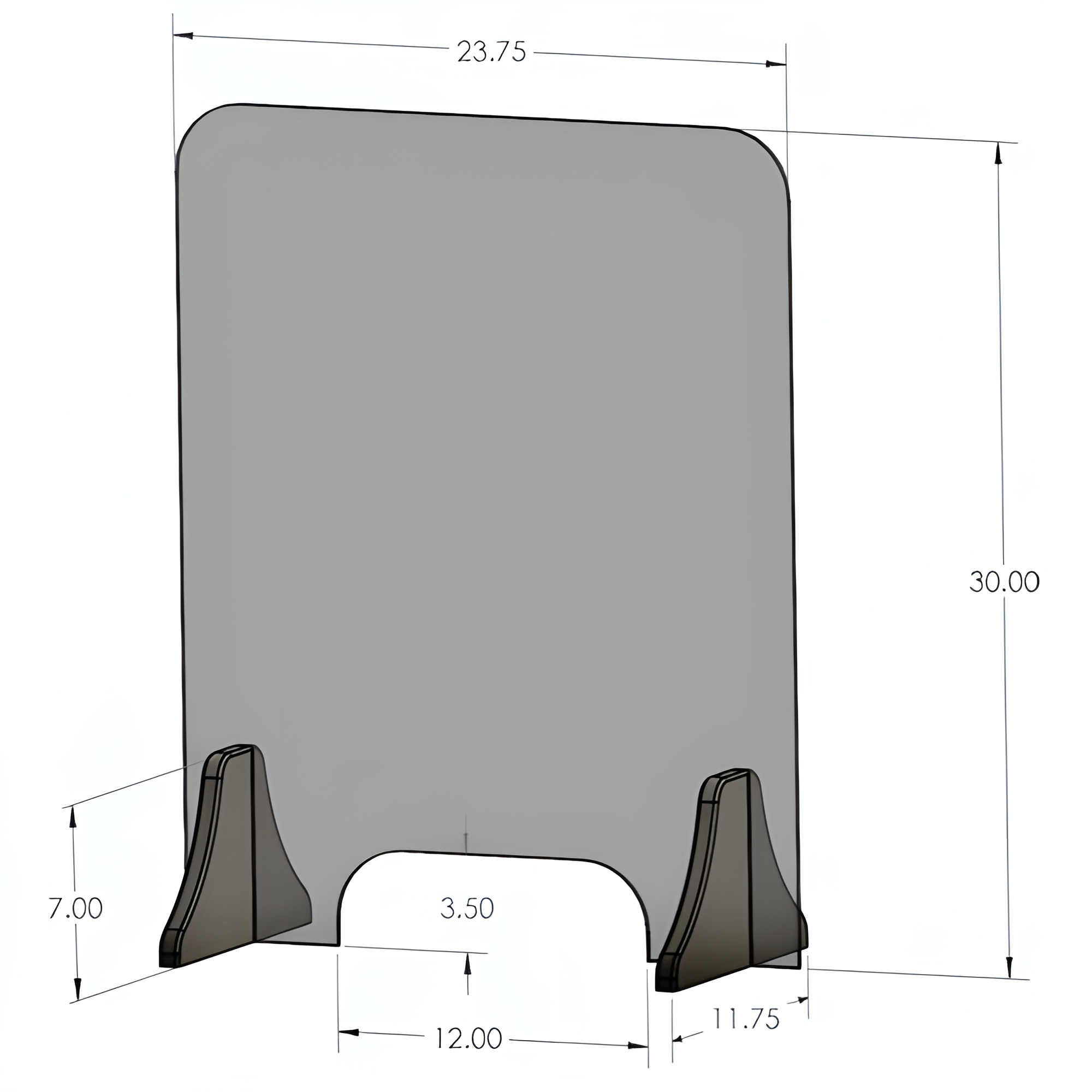 Innovative Flex Shield Sneeze Guard SHIELD-2430-WHT