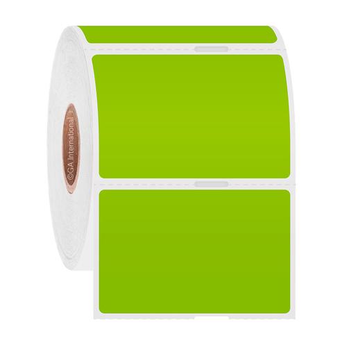 LabTAG UbiCling 2.125x1.375  TT Label [Cling, Perforated, Notched, Green] GFS-551NOTC1-0.5GA