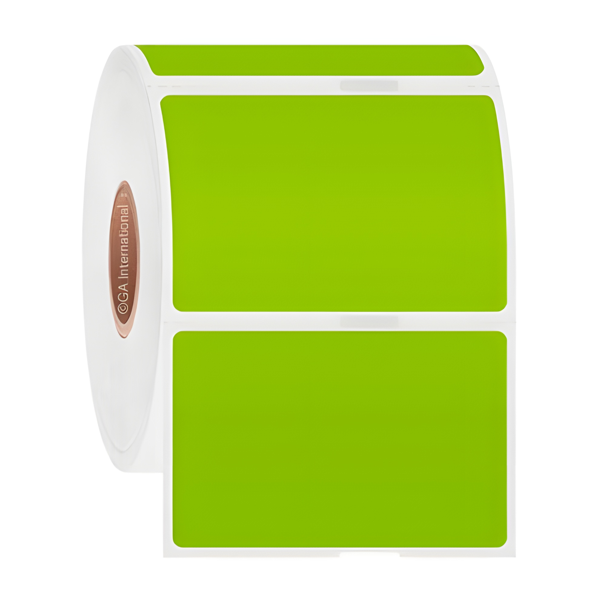 LabTAG UbiCling 2.125x1.375  TT Label [Cling, Perforated, Notched, Green] GFS-551NOTC1-0.5GA