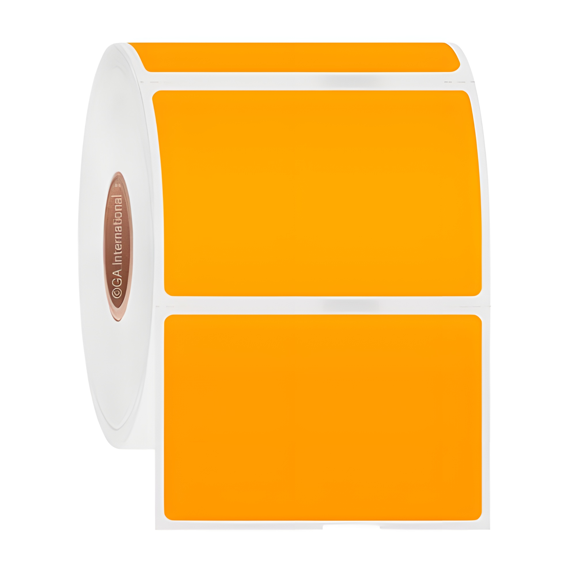 LabTAG UbiCling 2.125x1.375  TT Label [Cling, Perforated, Notched, Orange] GFS-551NOTC1-0.5OR