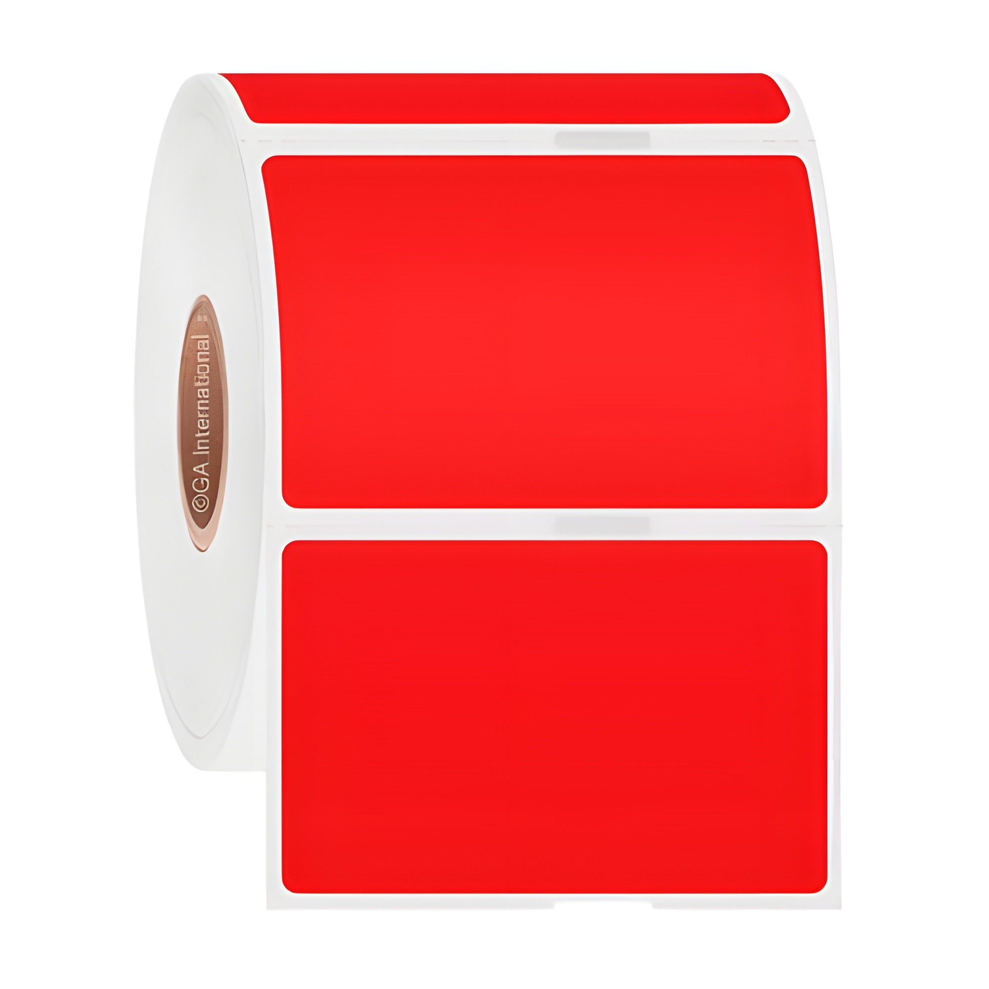 LabTAG UbiCling 2.125x1.375  TT Label [Cling, Perforated, Notched, Red] GFS-551NOTC1-0.5RE