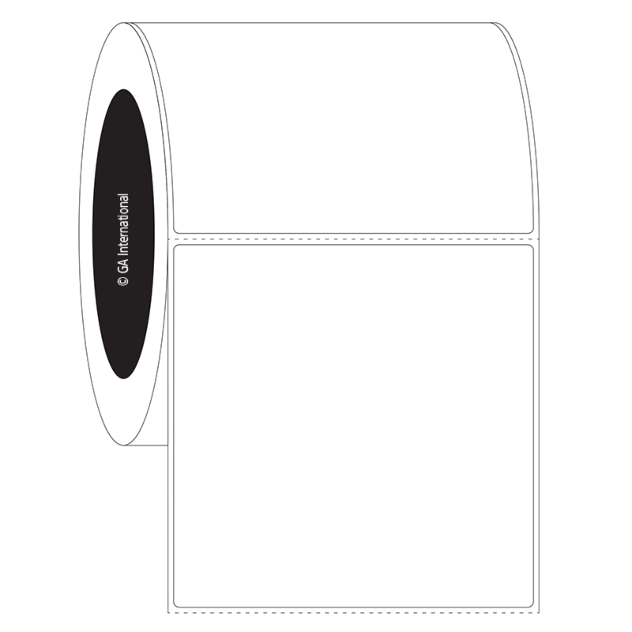 LabTAG 4" x 4" TT Paper Labels (White) GPB-122C3-1WH
