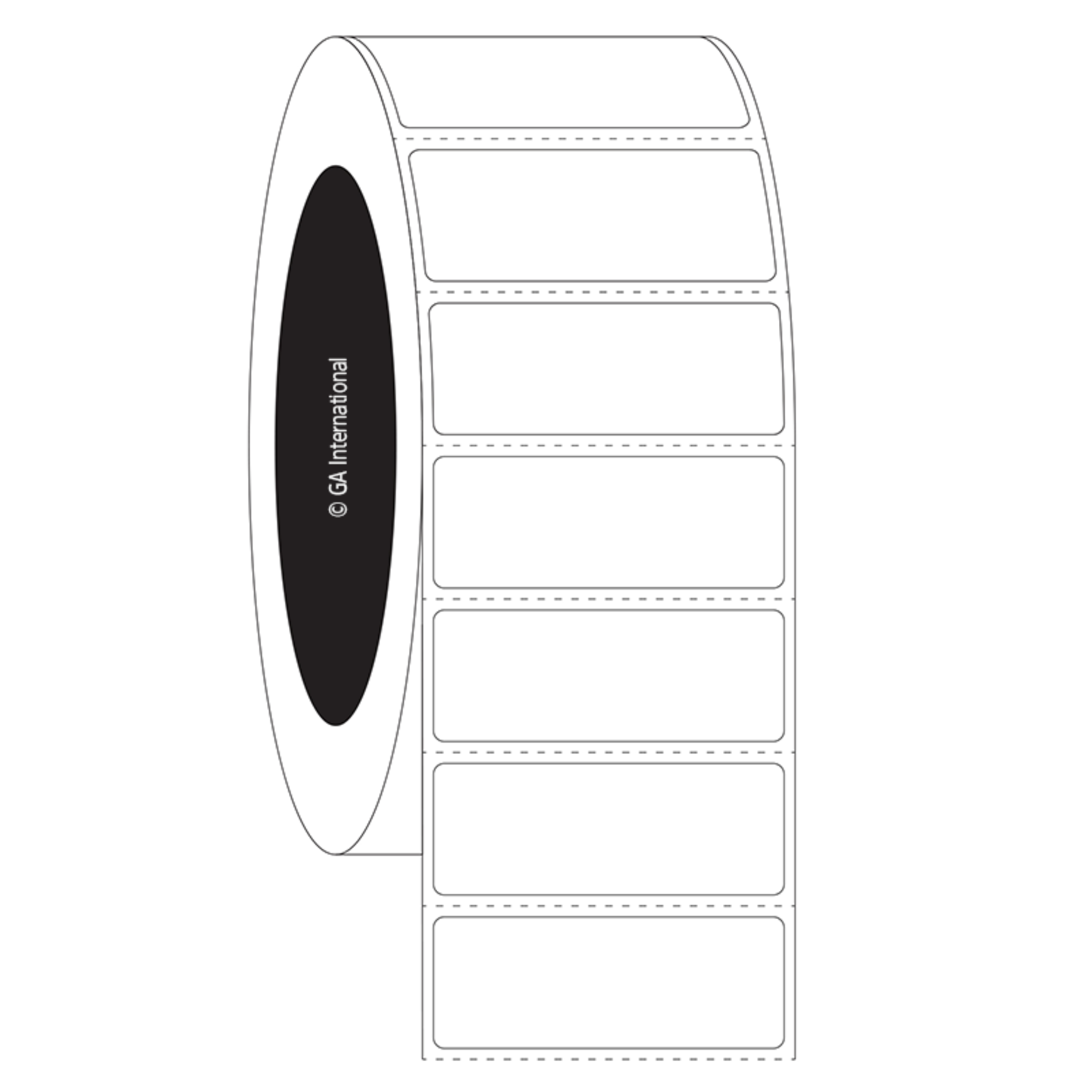 GPB-128C3-2WH - LabTAG 2" x 0.75" TT Paper Labels (White)