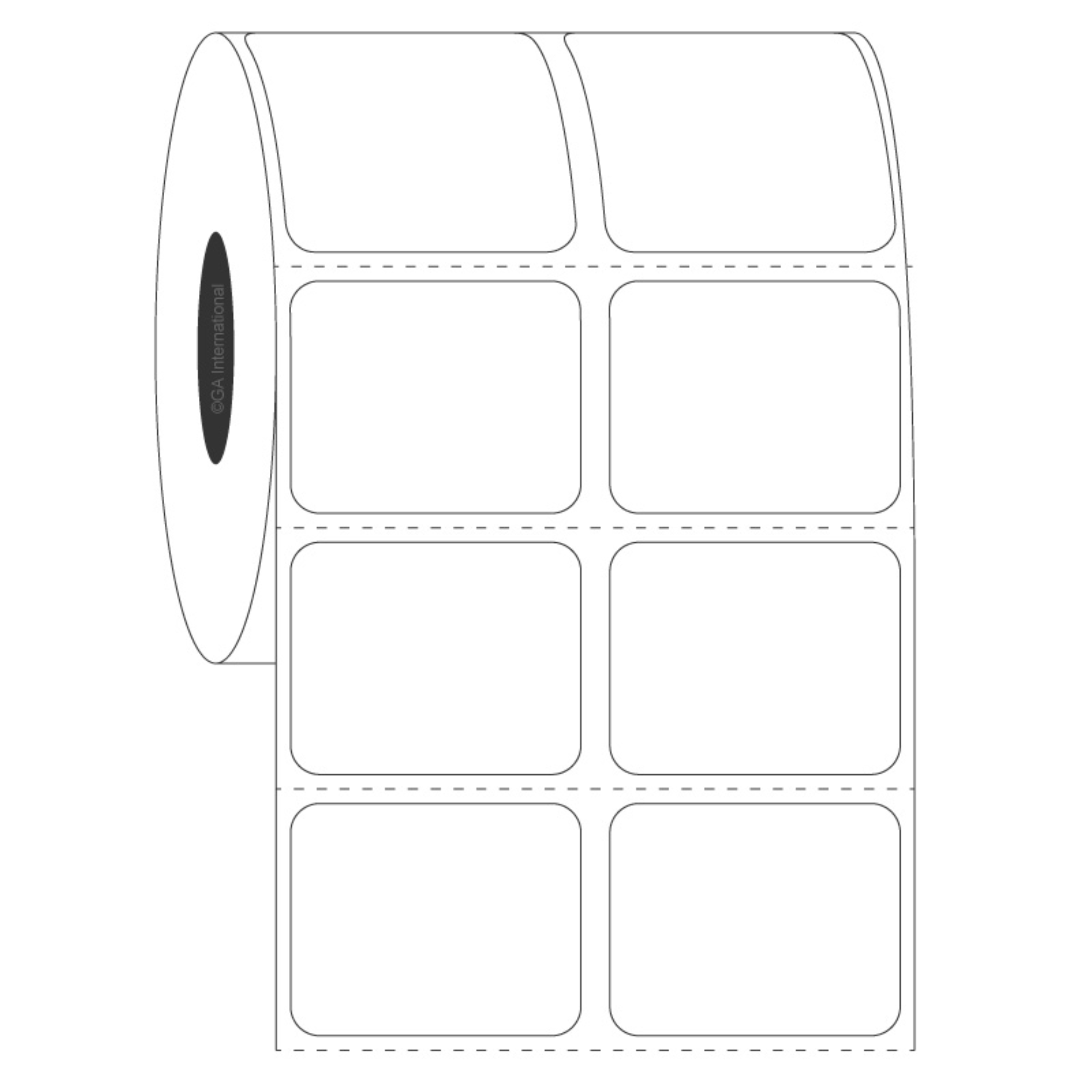 LabTAG 1.25" x 1" TT Paper Labels (White) GPB-256C1-2WH