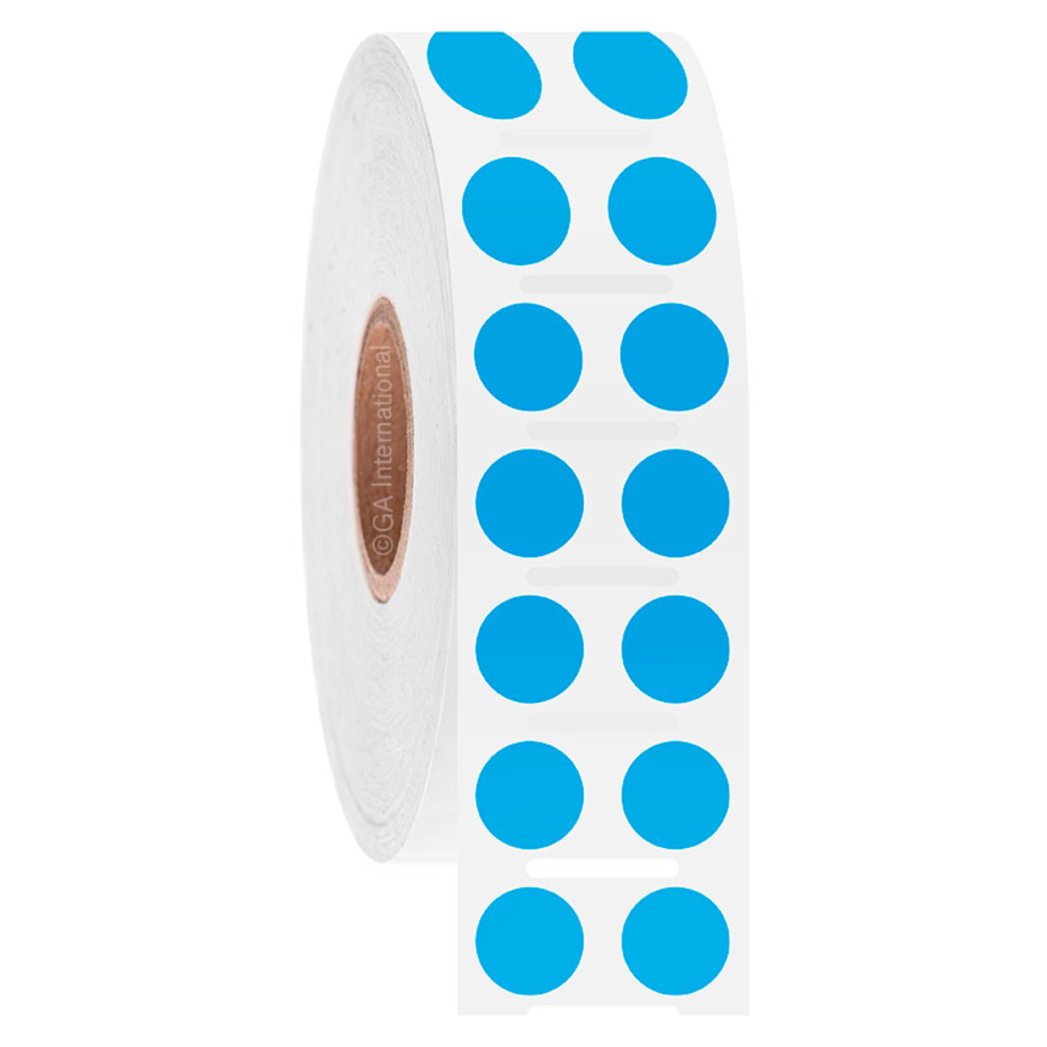 LabTAG 0.354" (circle) Notched TT Paper Labels (Blue) GPB-61NPNOTC1-2BL
