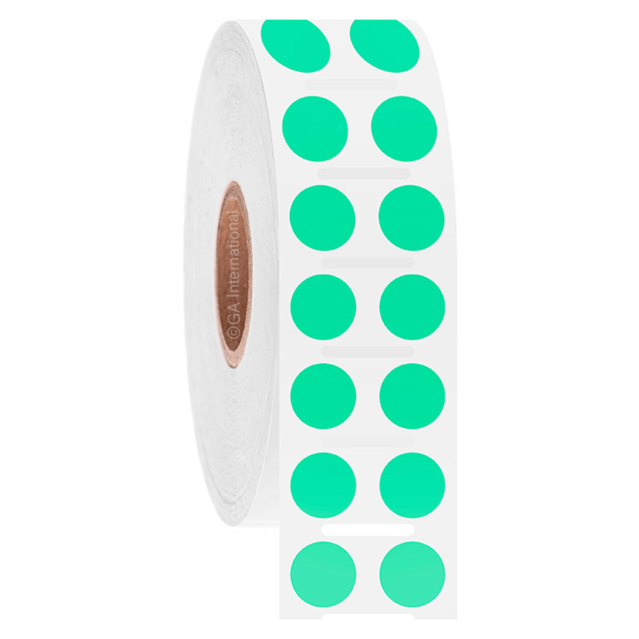 LabTAG 0.354" (circle) Notched TT Paper Labels (Green Seafoam) GPB-61NPNOTC1-2GS