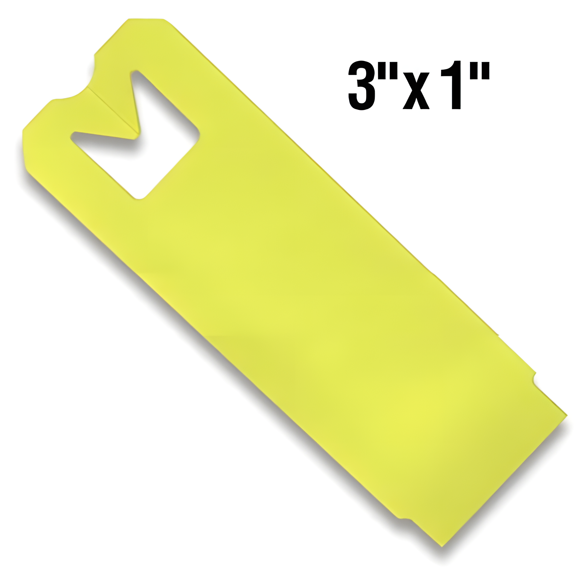 BarcodeFactory 3x1 Thermal Hang Tag BAR-HS3X1-YE