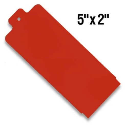 BarcodeFactory 5x2 Thermal Hang Tag Single Roll BAR-HP5X2-RD-EA