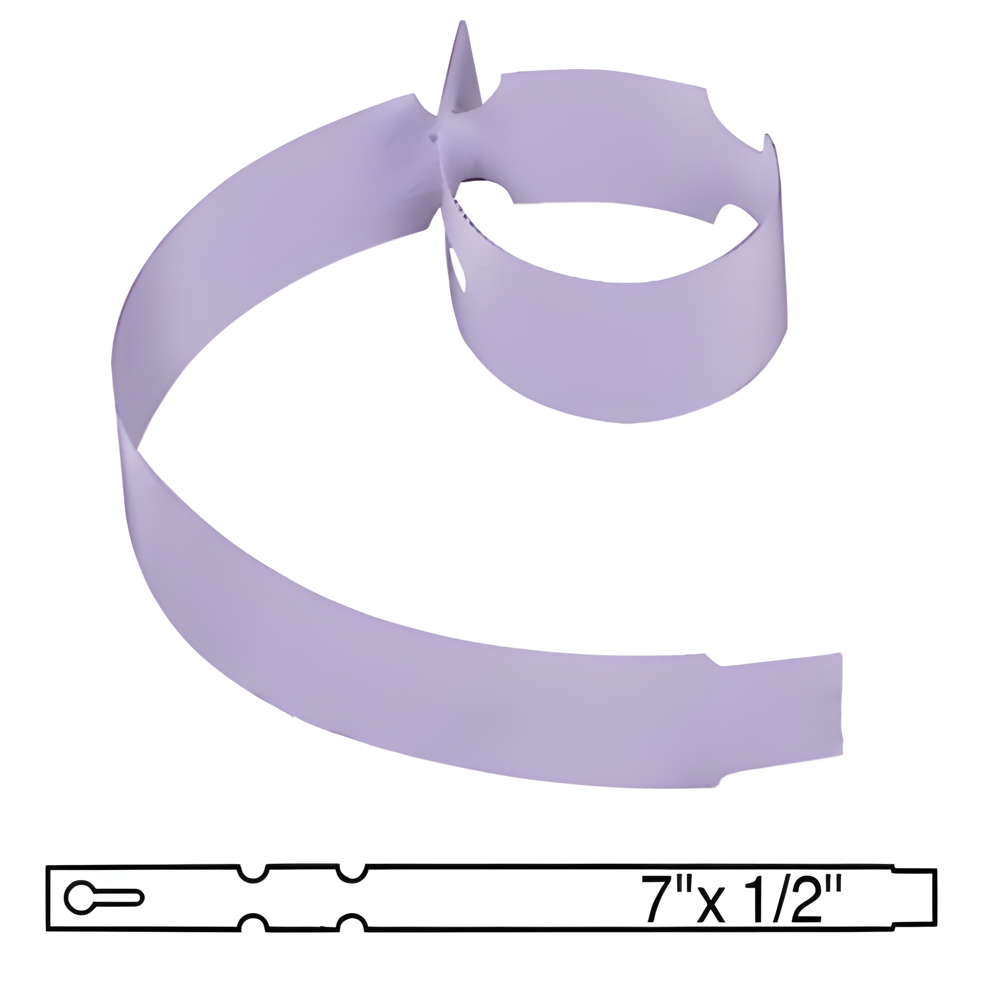 BarcodeFactory 7x0.5 Thermal Lavender Tree Wrap Tags [Non-Perforated] BAR-WP7X05-LA