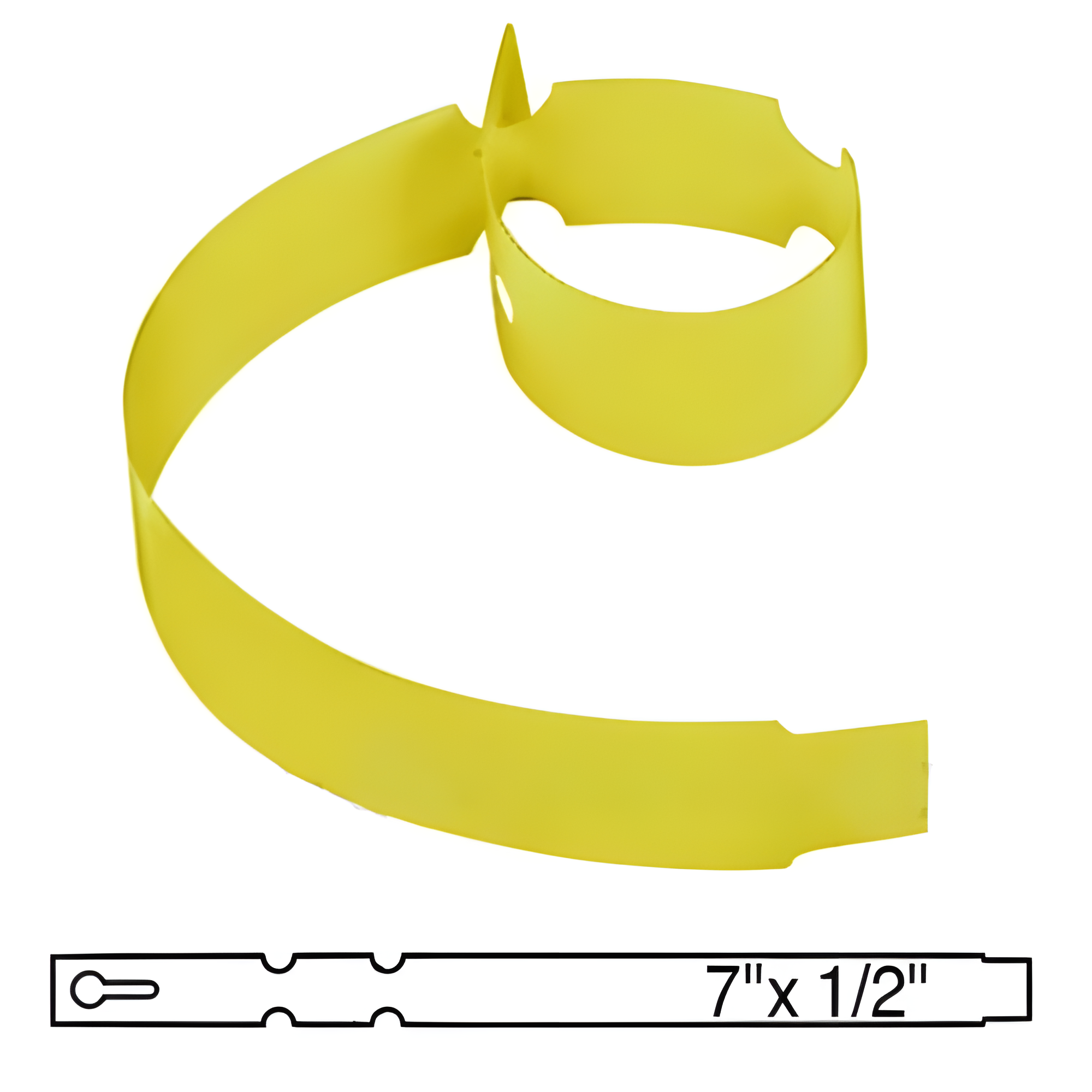 BarcodeFactory 7x.5 Thermal Yellow Tree Wrap Tags [Non-Perforated] BAR-WP7X05-YE-EA