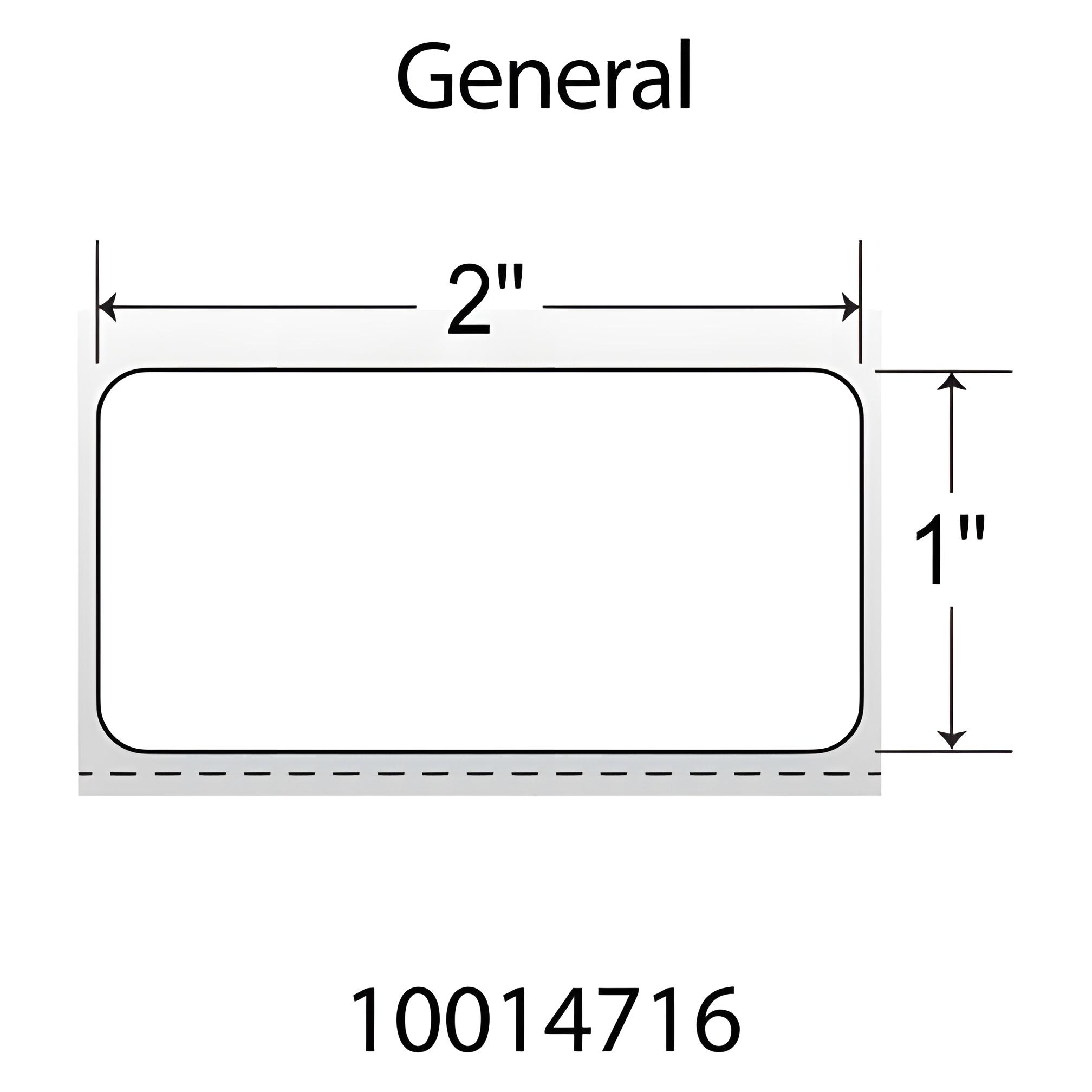 Zebra PolyPro 4000T 2x1 PolyKim/Kimdura TT Label [Perforated] 10014716