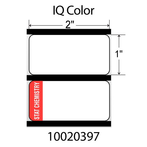 Zebra Z-Perform 2000D 2x1  DT Label [Premium Top Coated, Perforated, Black Mark Sensing] 10020397