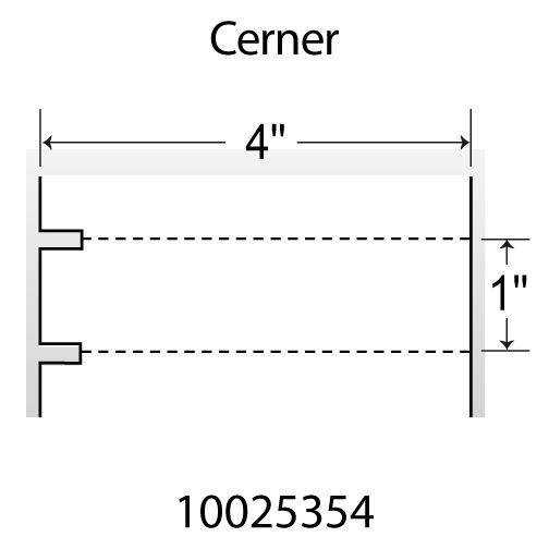 Zebra Z-Perform 2000D 4x1  DT Label [Premium Top Coated, Perforated, Cerner Certified] 10025354