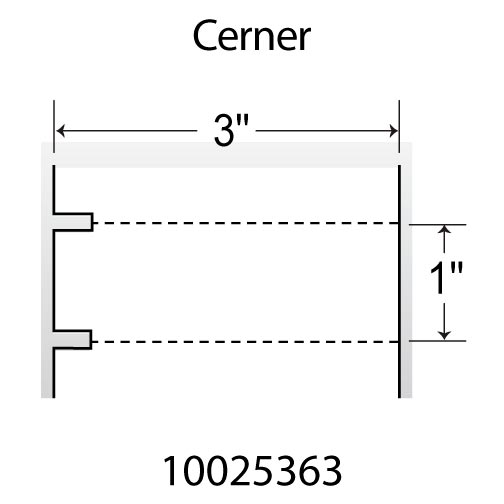 Zebra 3x1  DT Label [Perforated, Cerner Certified] 10025363