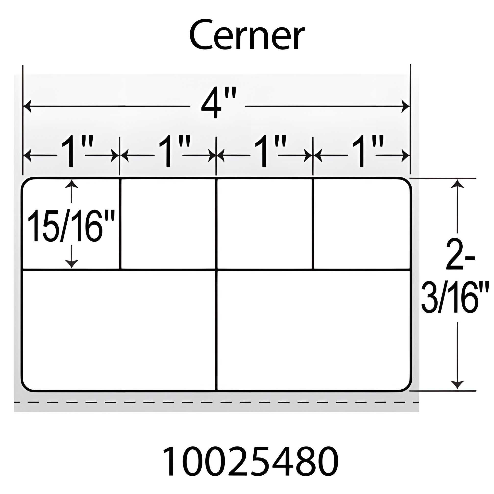 Zebra PolyPro 4000D 4x2.1875 Polypropylene DT Label [Premium Top Coated, Perforated, Cerner Certified] 10025480