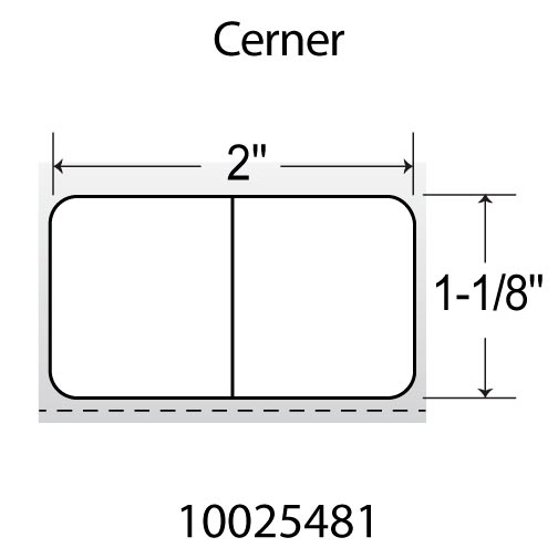 10025481 Zebra PolyPro 4000D 2x1.125 Polypropylene DT Label