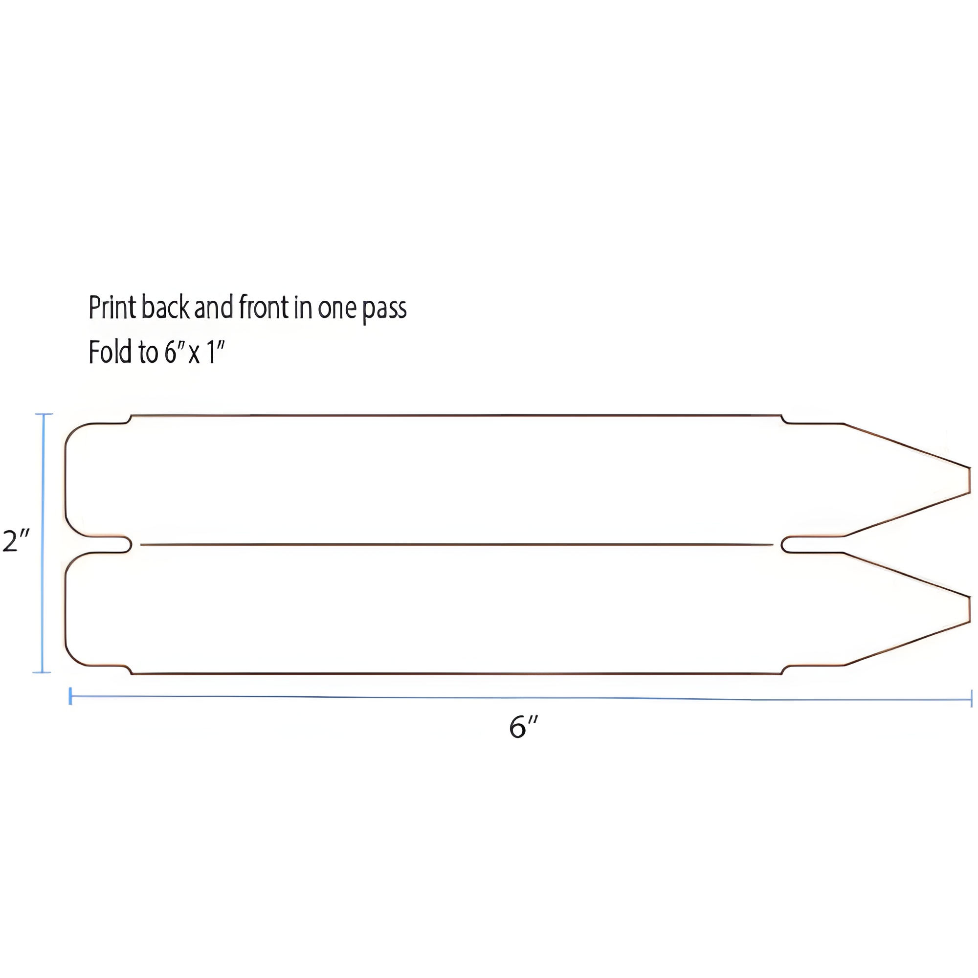 BarcodeFactory 6x1 Inkjet Plastic Pot Stakes IHT-6-2-1000-4-3