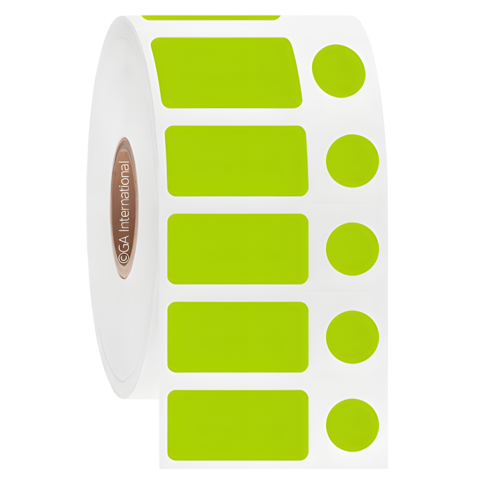 LabTAG 1″ x 0.5″ + 0.375″ Circle Cryogenic Labels (Green Apple) JTTA-183C1-2GA