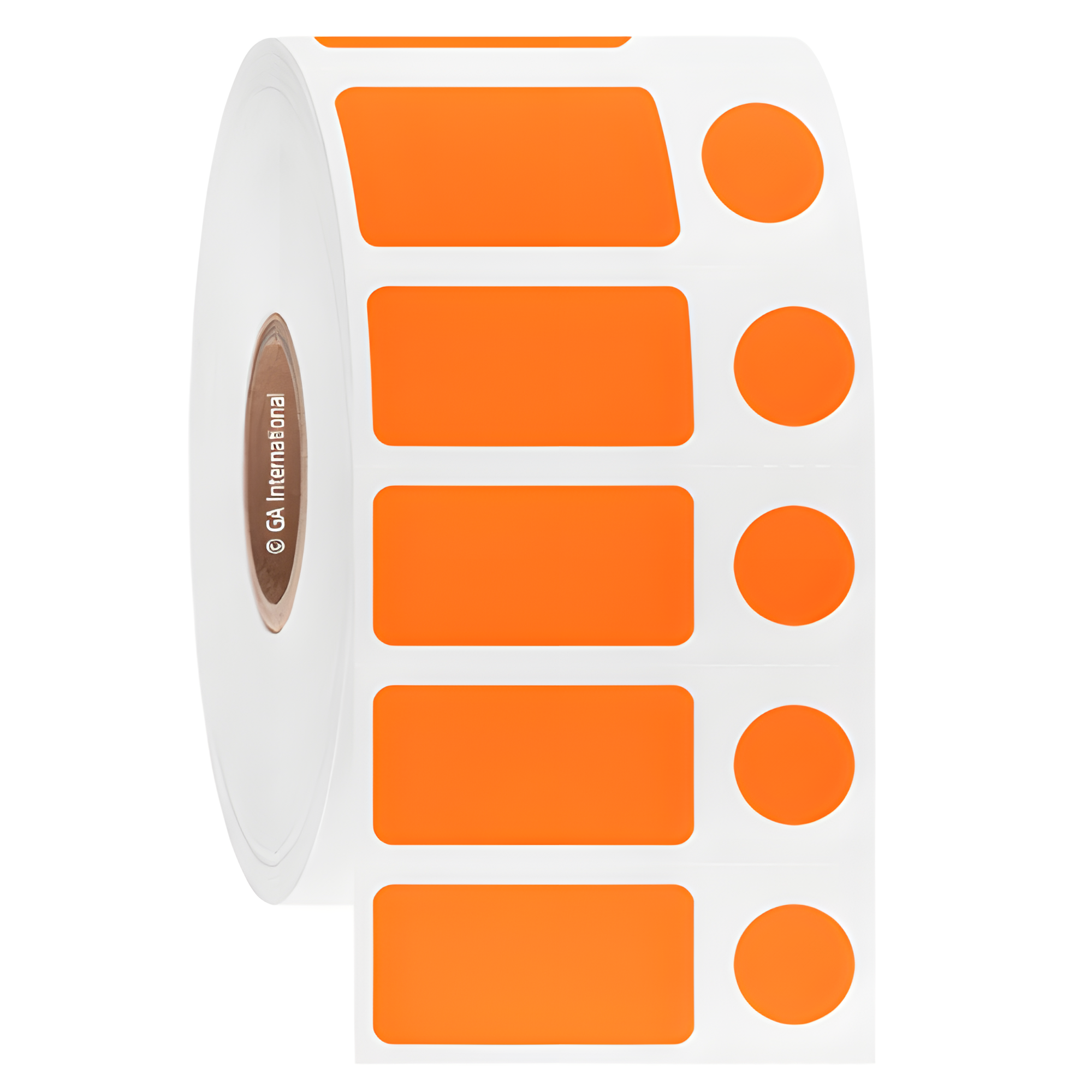 LabTAG 1" x 0.5" + 0.375" (circle) Cryogenic Labels (Orange) JTTA-183C1-2OR