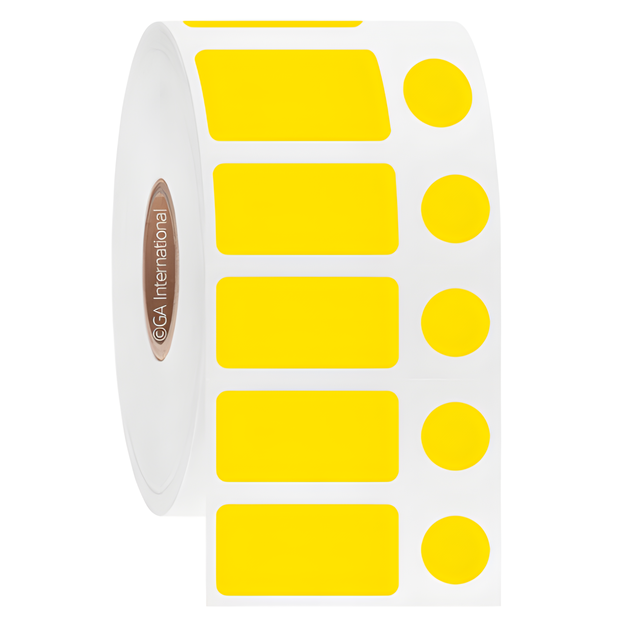 LabTAG 1" x 0.5" + 0.375" (circle) Cryogenic Labels (Yellow) JTTA-183C1-2YE