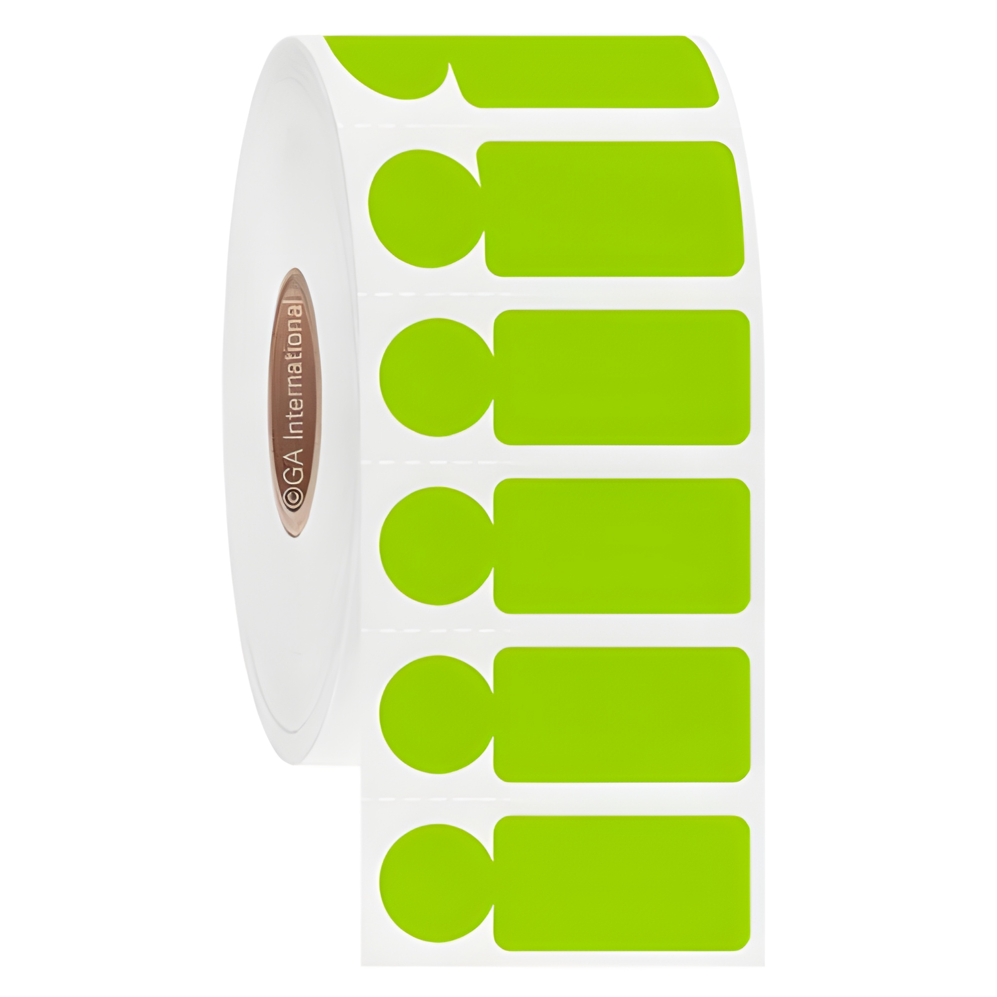 LabTAG 0.94" x 0.5" + 0.437" (circle) Green Cryogenic Labels JTTA-560SBC1-2GA