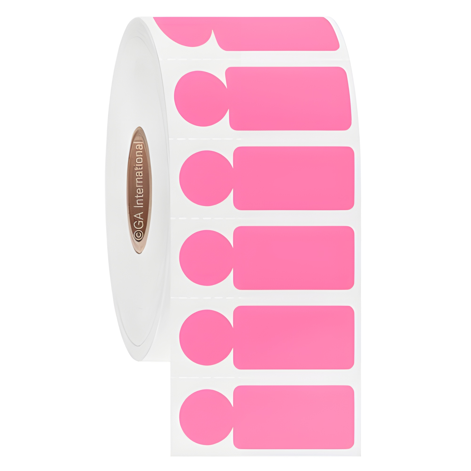 LabTAG 0.94" x 0.5" + 0.437" (circle) Pink Cryogenic Labels JTTA-560SBC1-2PI