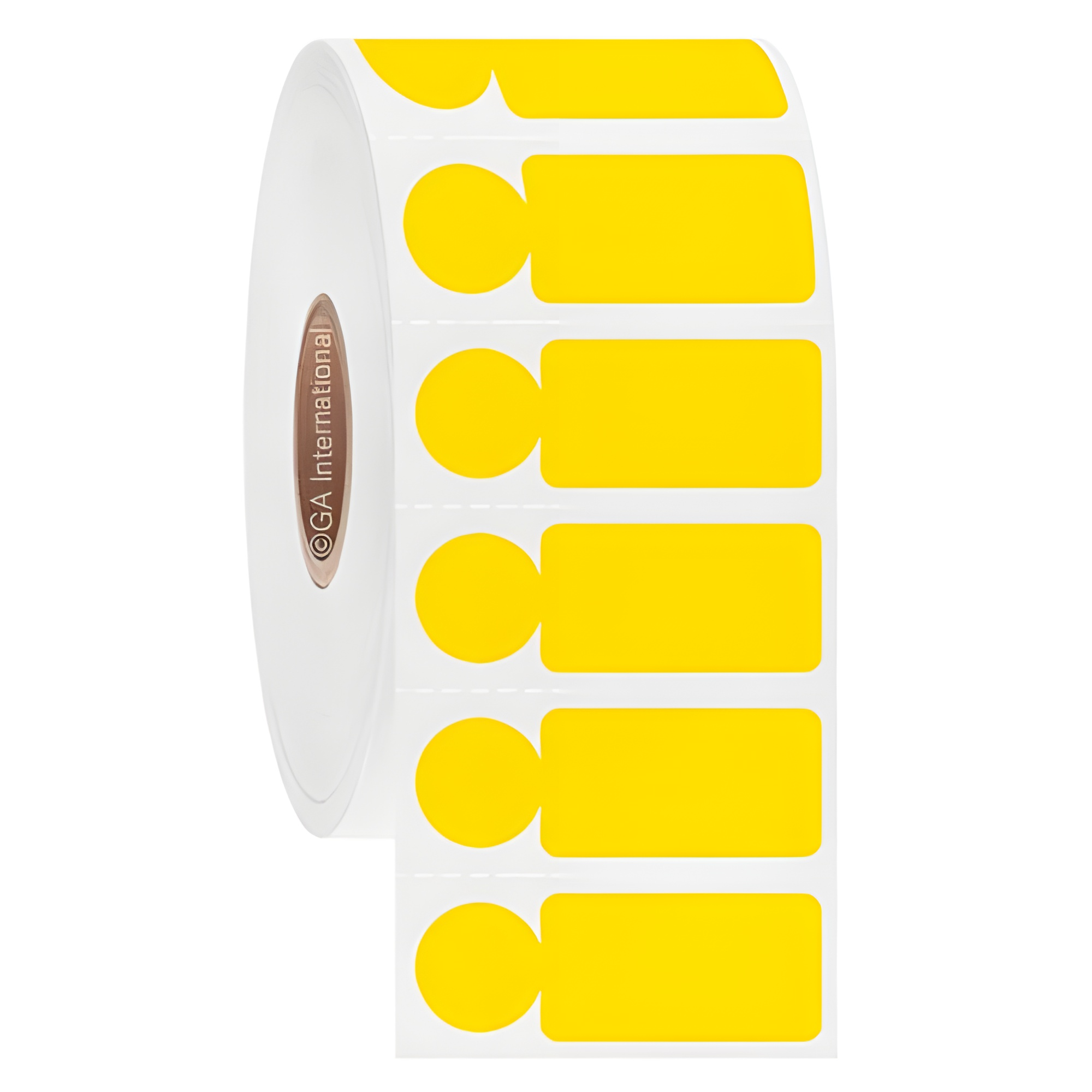 LabTAG 0.94" x 0.5" + 0.437" (circle) Yellow Cryogenic Labels JTTA-560SBC1-2YE