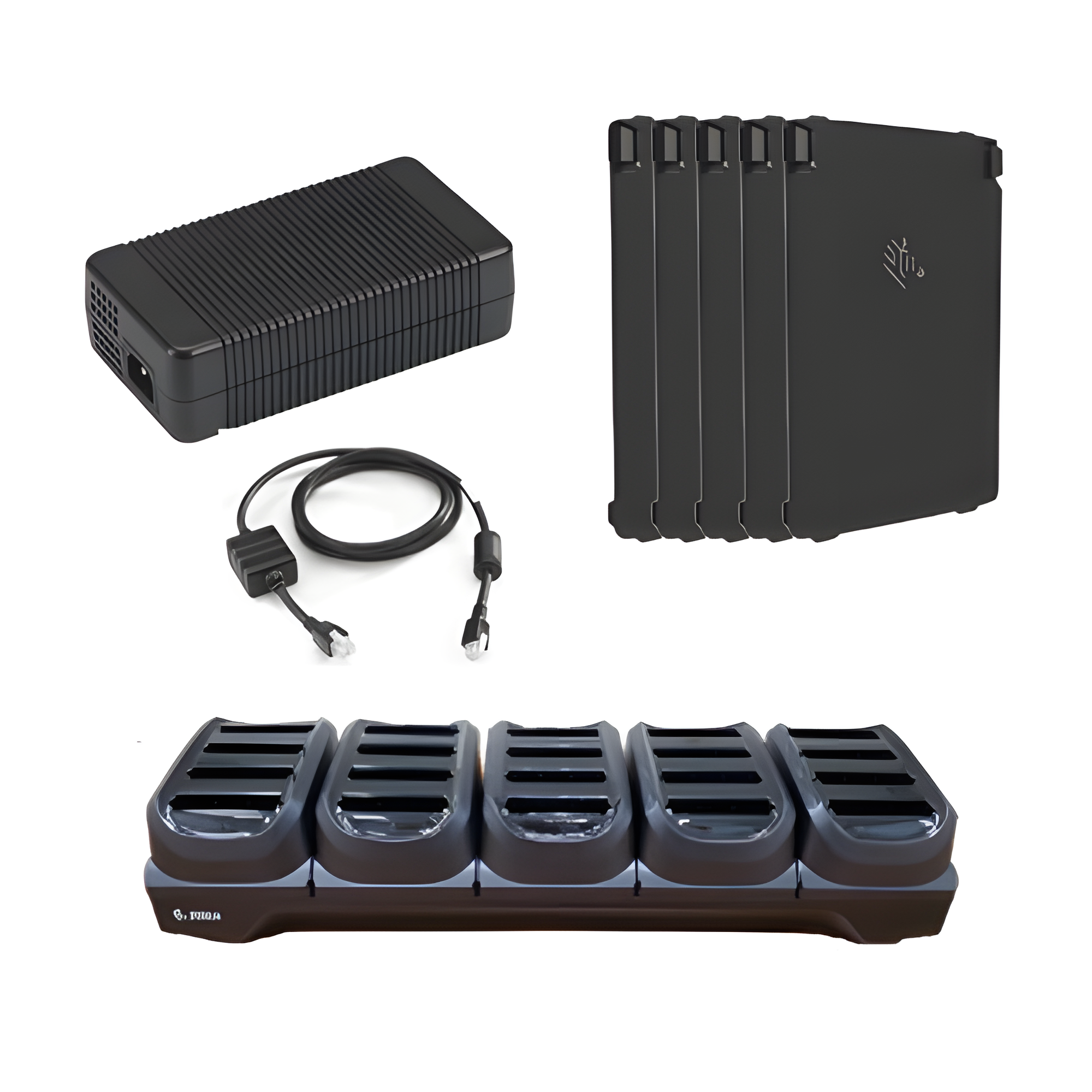 ZEBRA ENTERPRISE ZEBRA EVM/EMC, EOL, TC21/TC26 BATTERY CHARGER BUNDLE, INCLUDES 20-SLOT BATTERY CHARGER, (5) BASIC BATTERIES, POWER SUPPLY AND DC CABLE